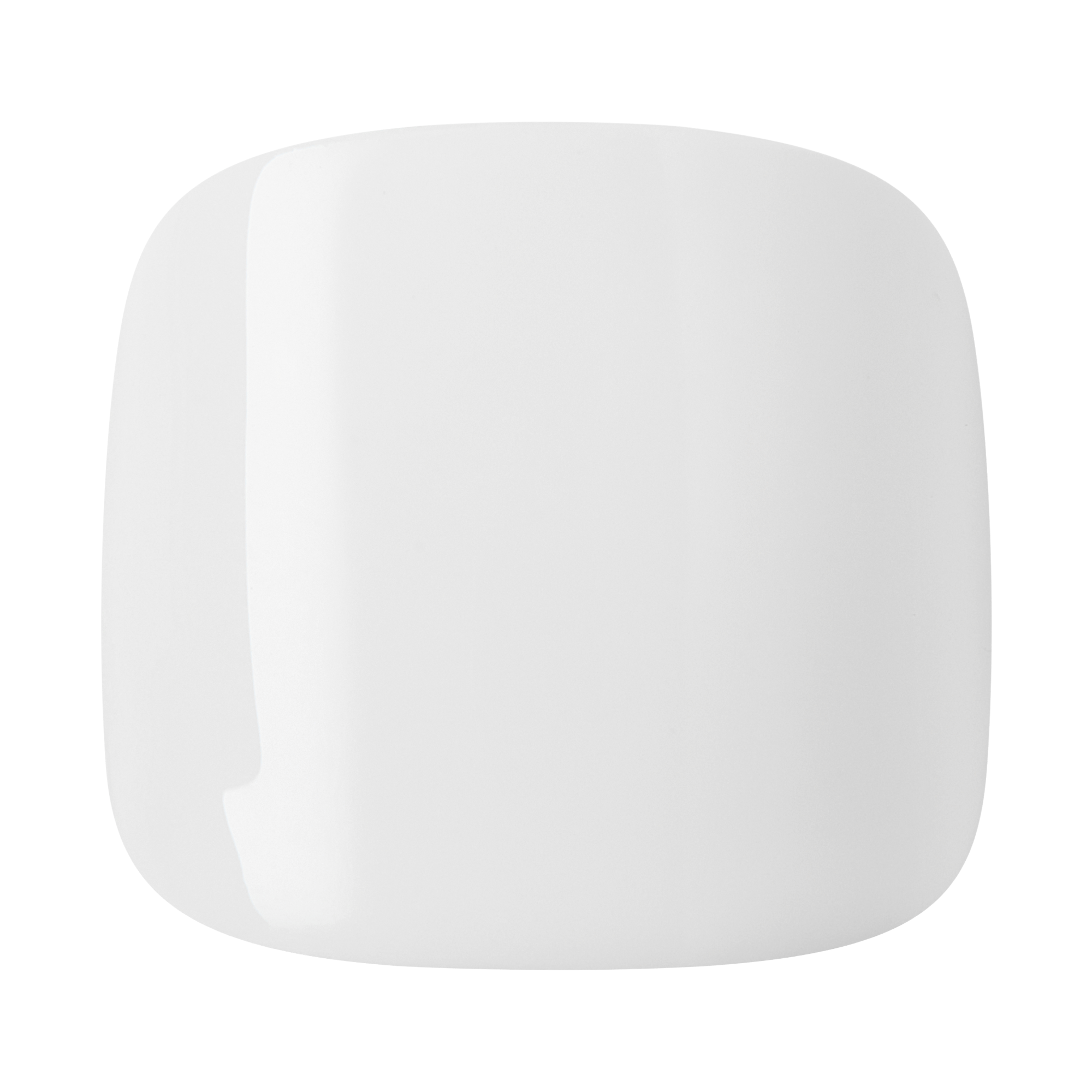 White rounded square device with glossy finish and subtle shading