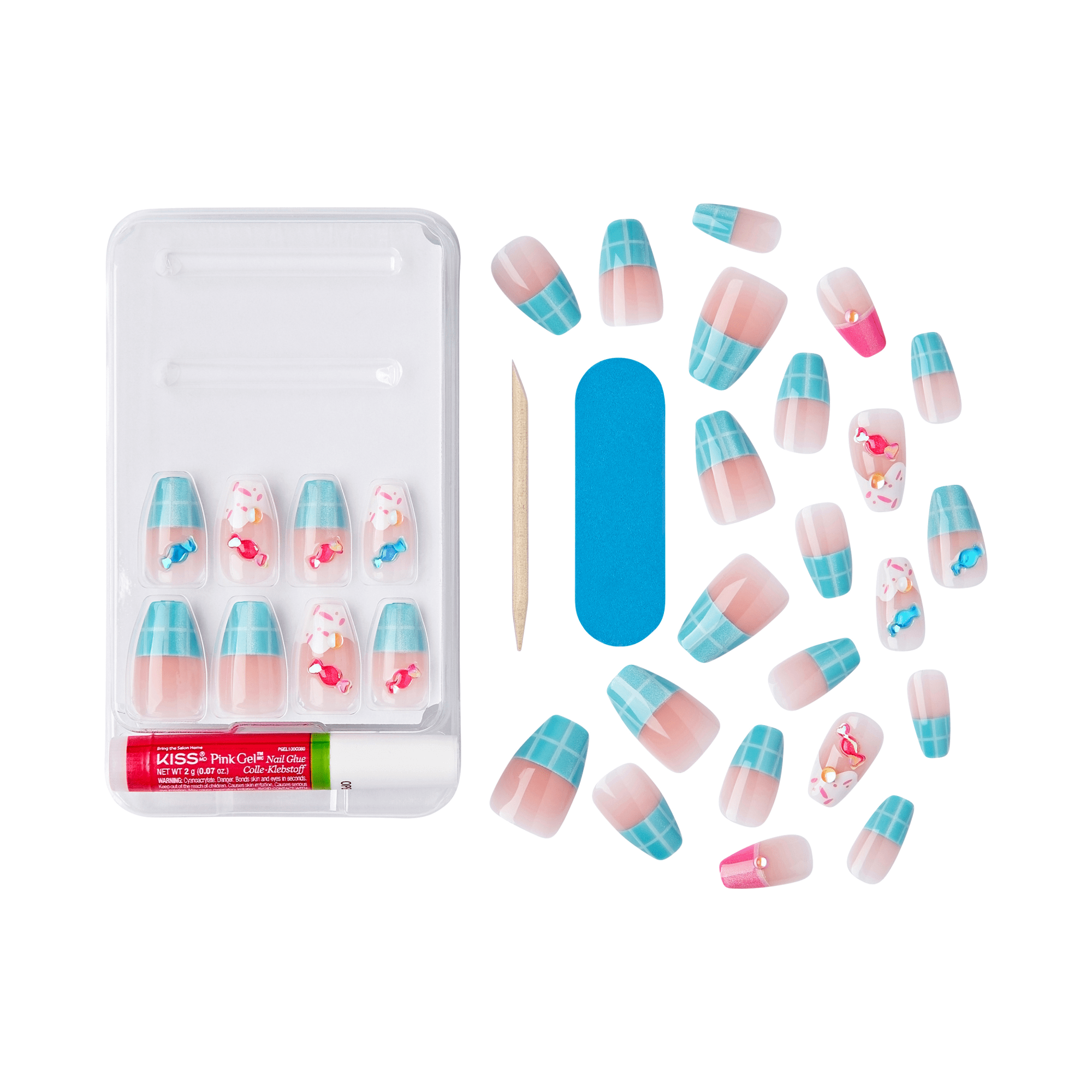 KISS Nail Drip Sweet Shop Press On Glue Nails - Straight Drippin