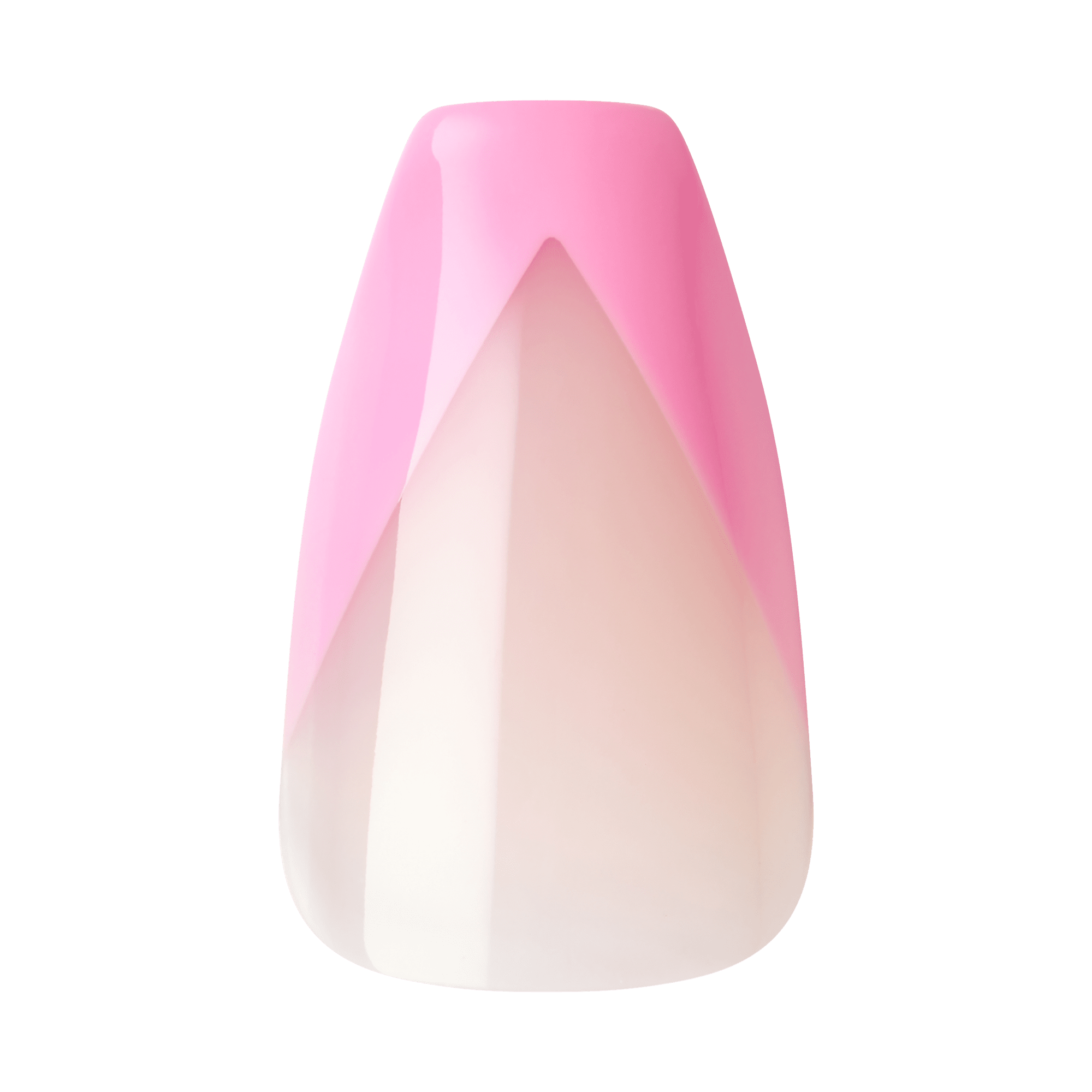Close up of an artificial nail from KISS Salon Acrylic French Color in &
