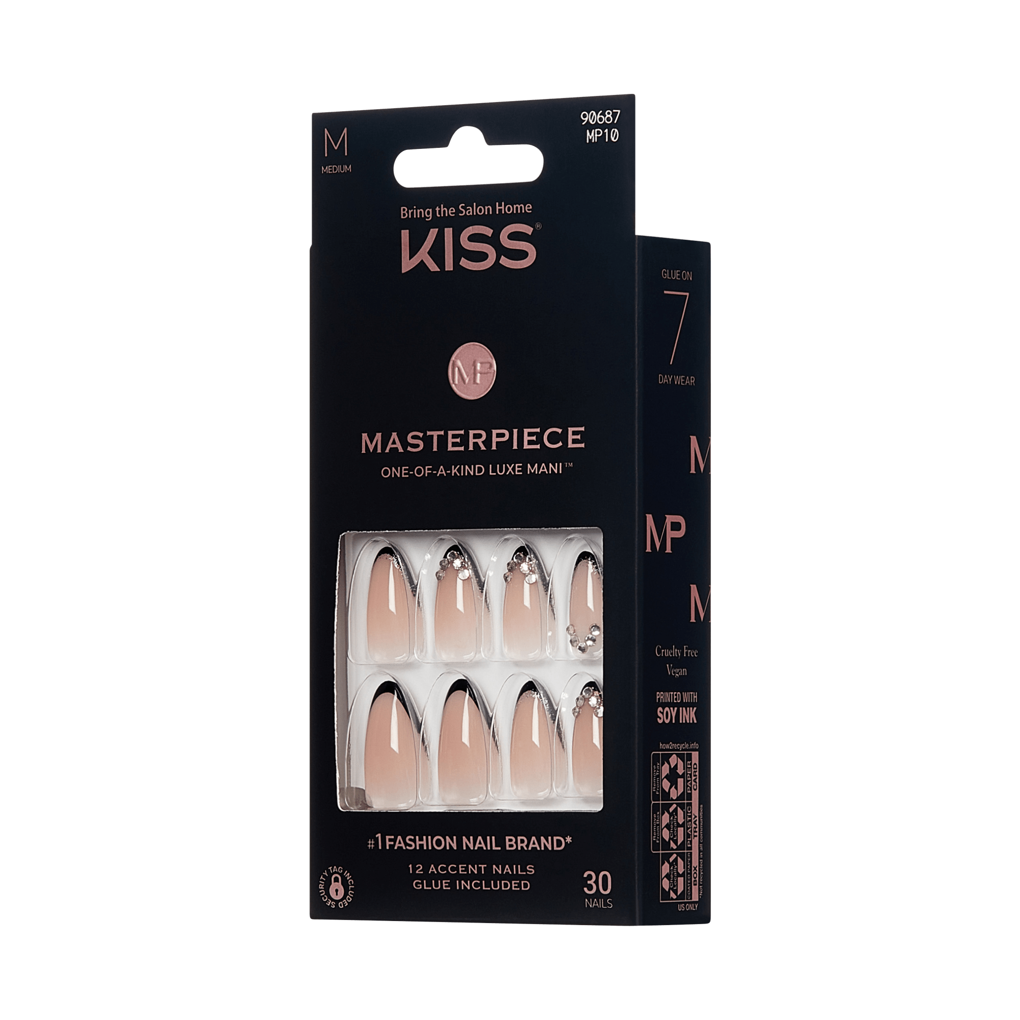 KISS Masterpice Press On Glue Nails - Perfection