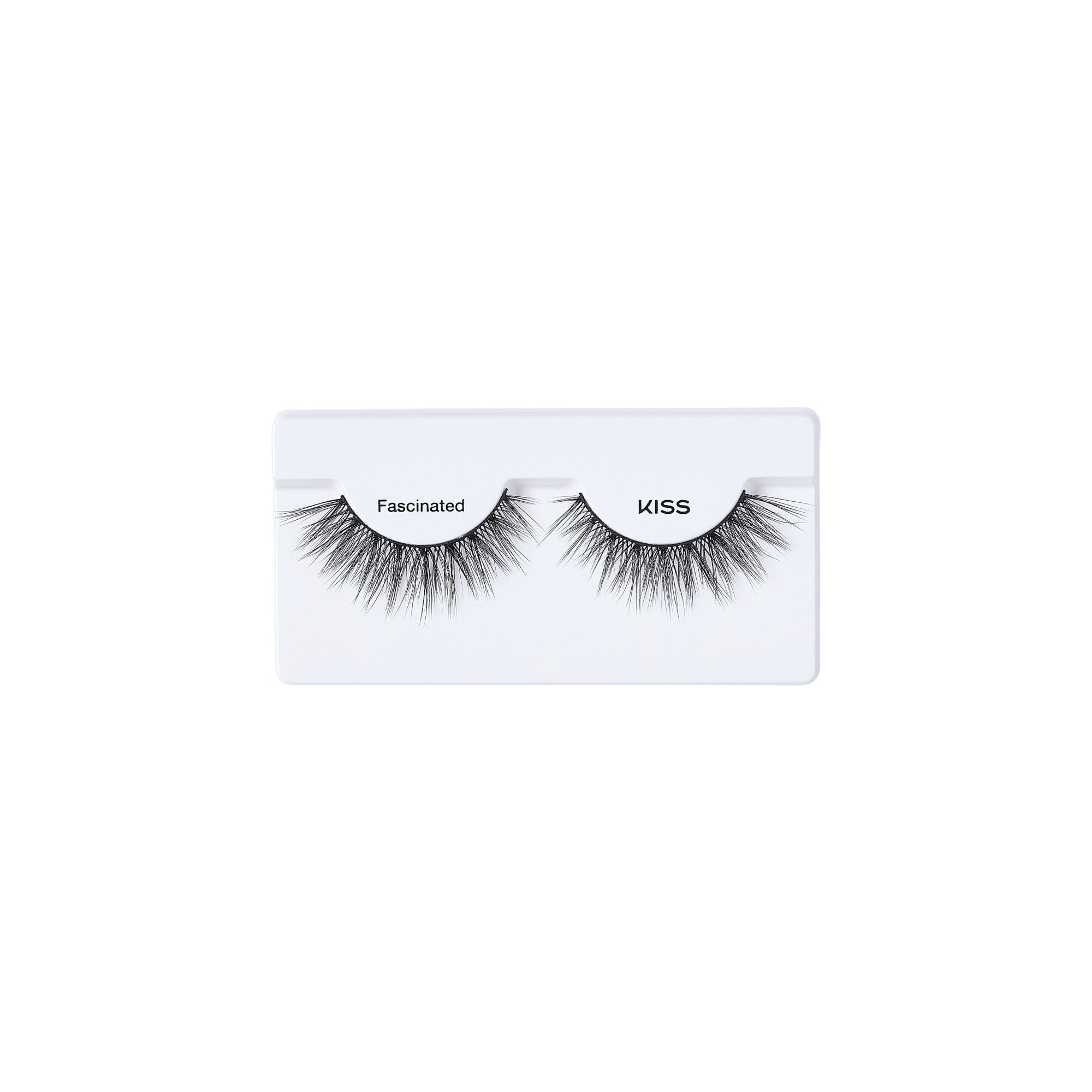 KISS Fascinated false eyelashes on white packaging