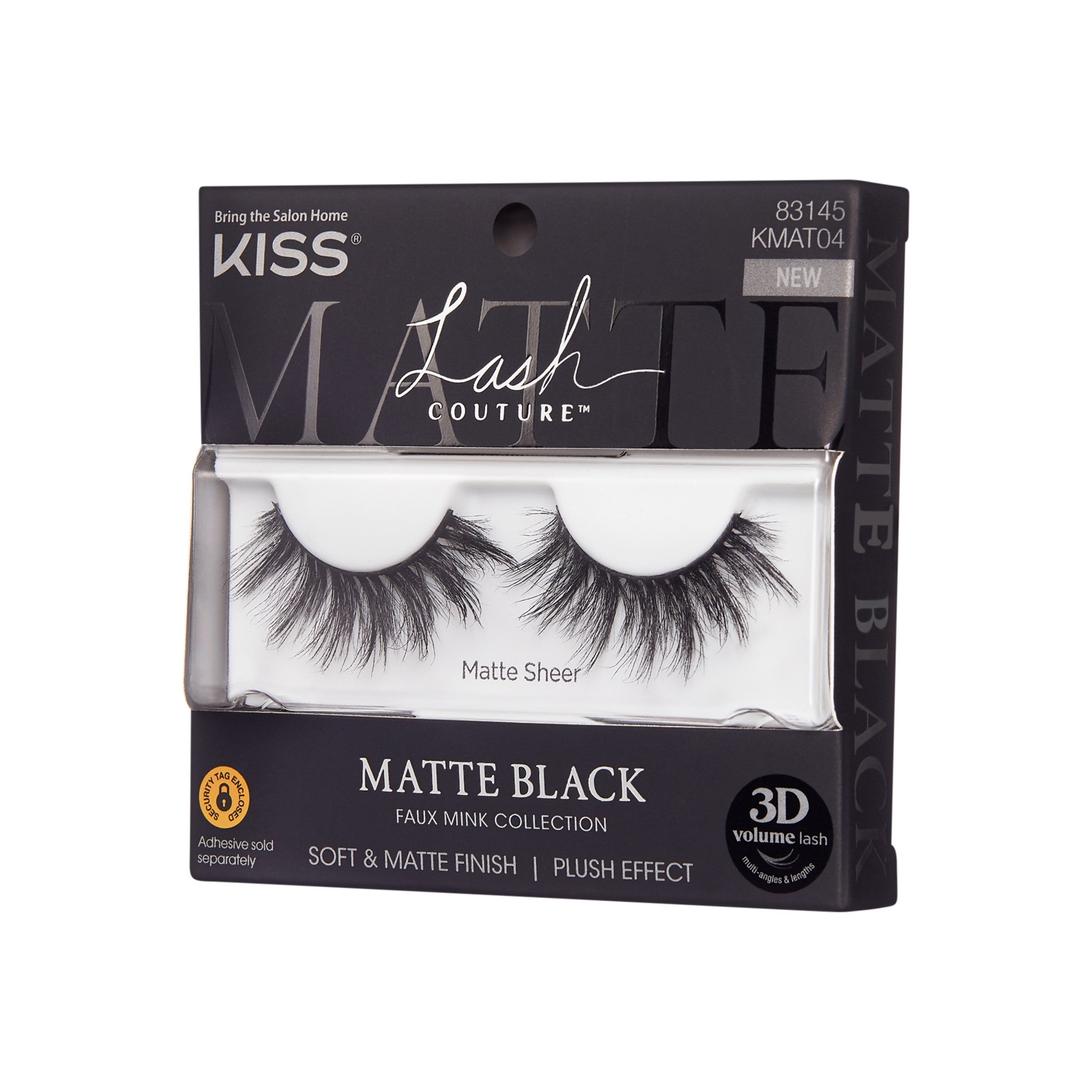 KISS Lash Couture Matte Black 3D Volume Faux Mink Lashes