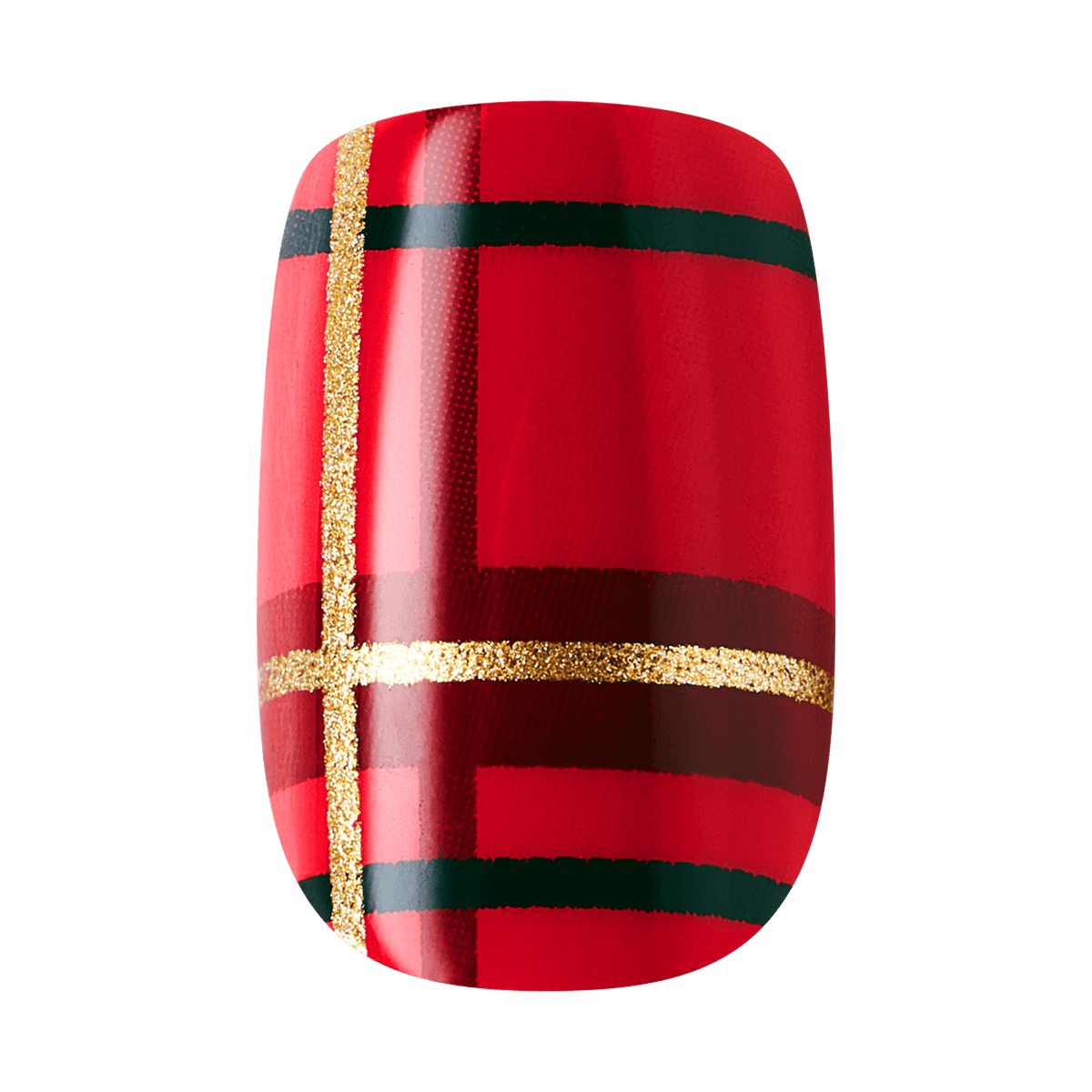Kiss Merry Holiday Press On Fake Glue Nails - Warm Hug | Design, Multicolor, Short, Squoval