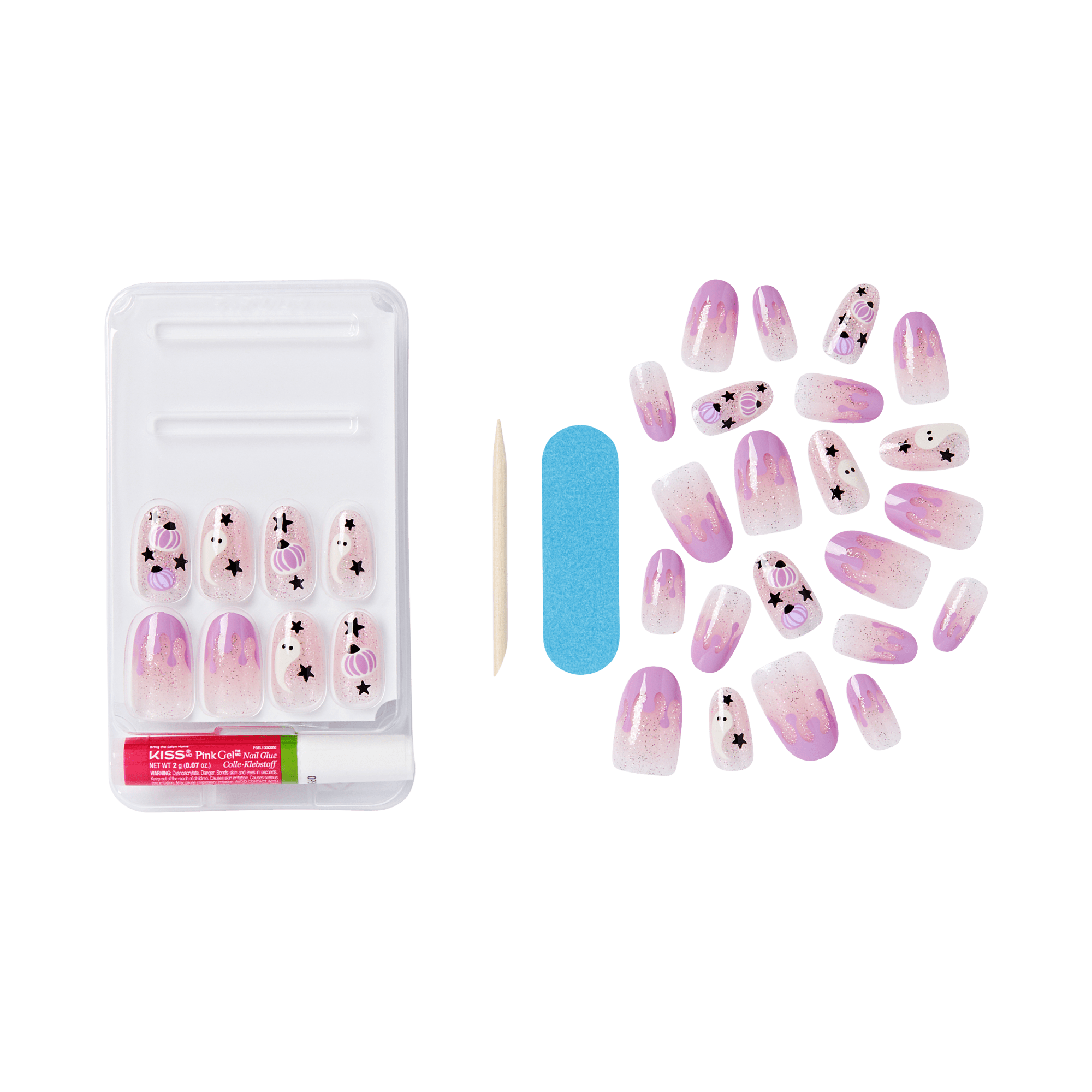 KISS Voguish Fantasy Halloween Press On Glue Nails - Mystery