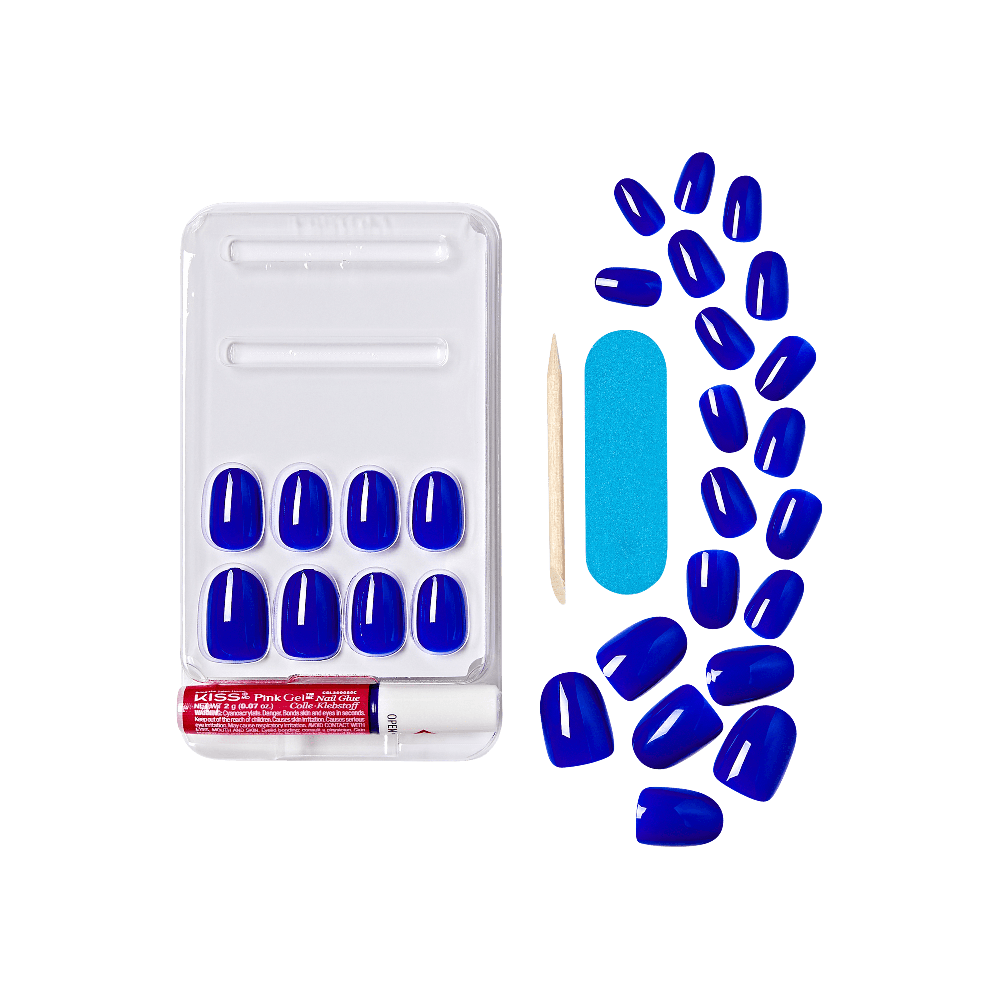 KISS Gel Fantasy Color Press On Glue Nails - Summer Throwbacks