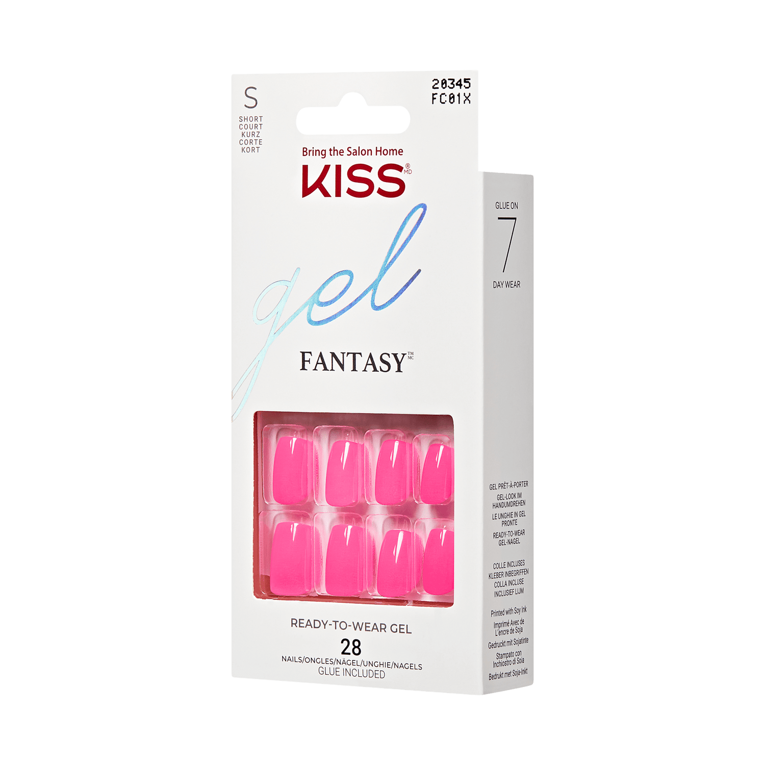 KISS Gel Fantasy Color Press On Glue Nails - Reminder