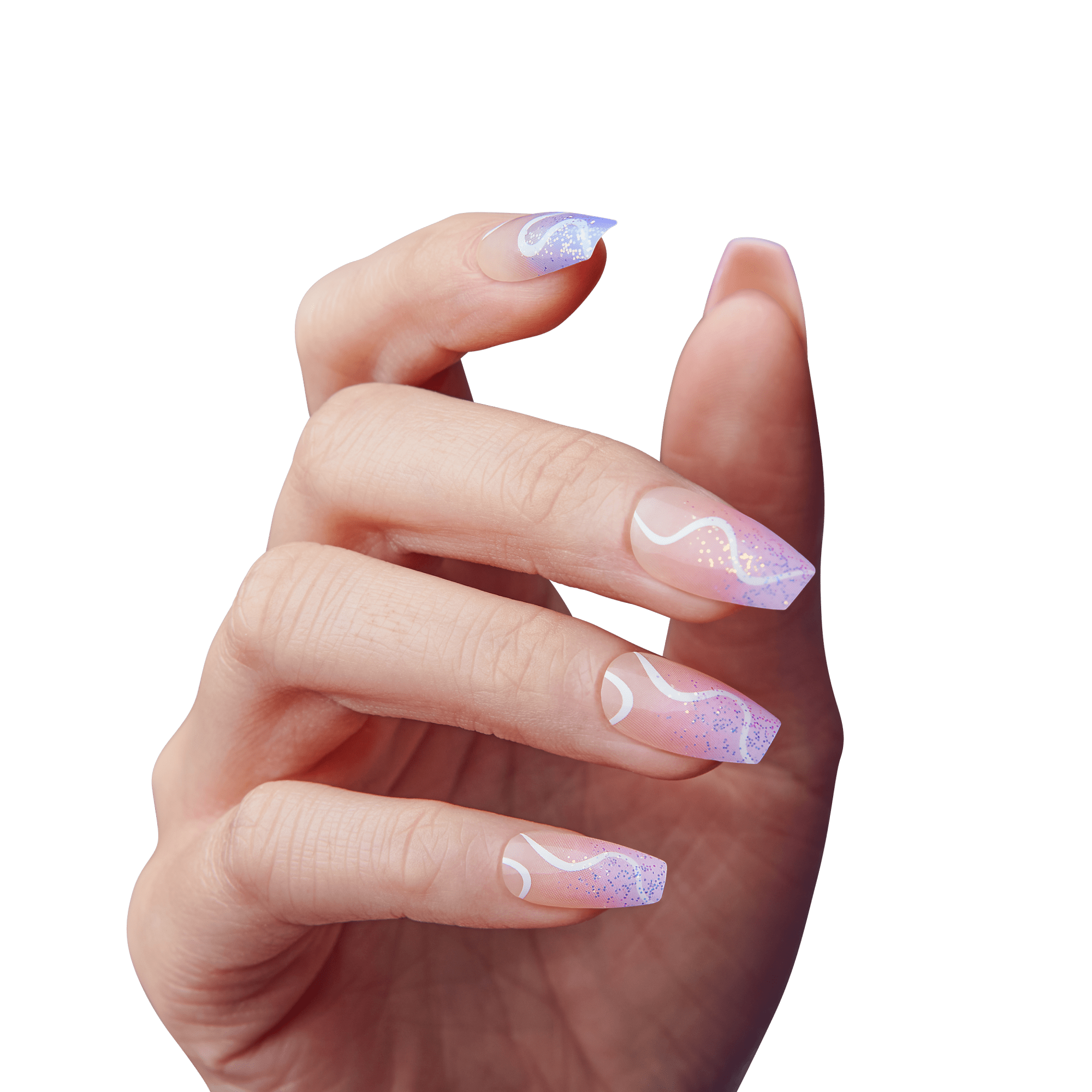 KISS Voguish Fantasy Press On Glue Nails - See U Latte