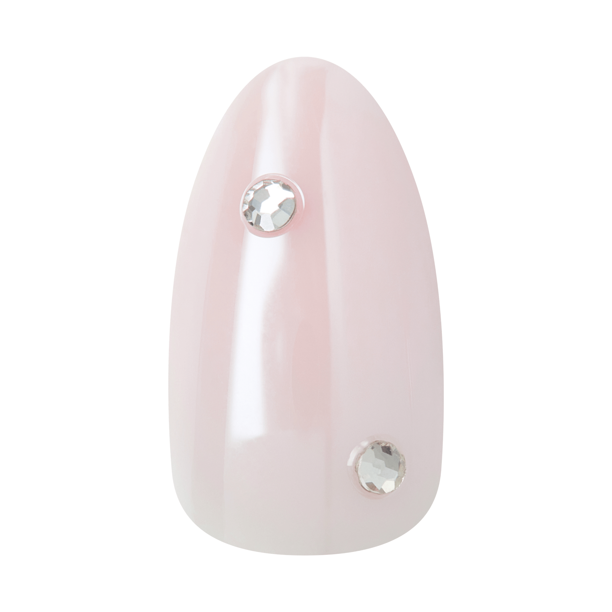 Kiss Glam Jeweled Press On Fake Glue Nails - Candy Dust | 3D & Jeweled, Pink, Medium, Almond