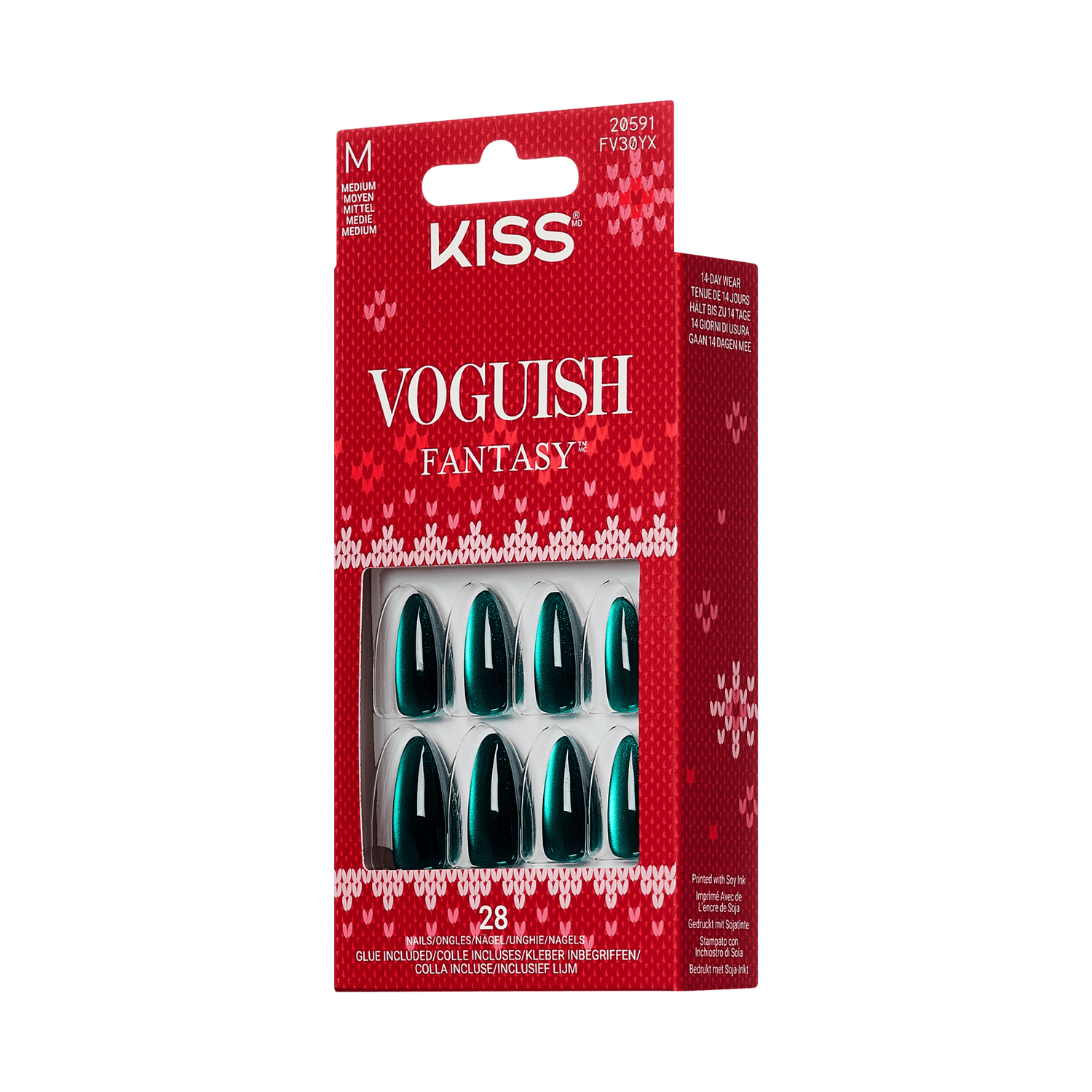KISS Voguish Fantasy Holiday Press On Glue Nails - Holiday Gala