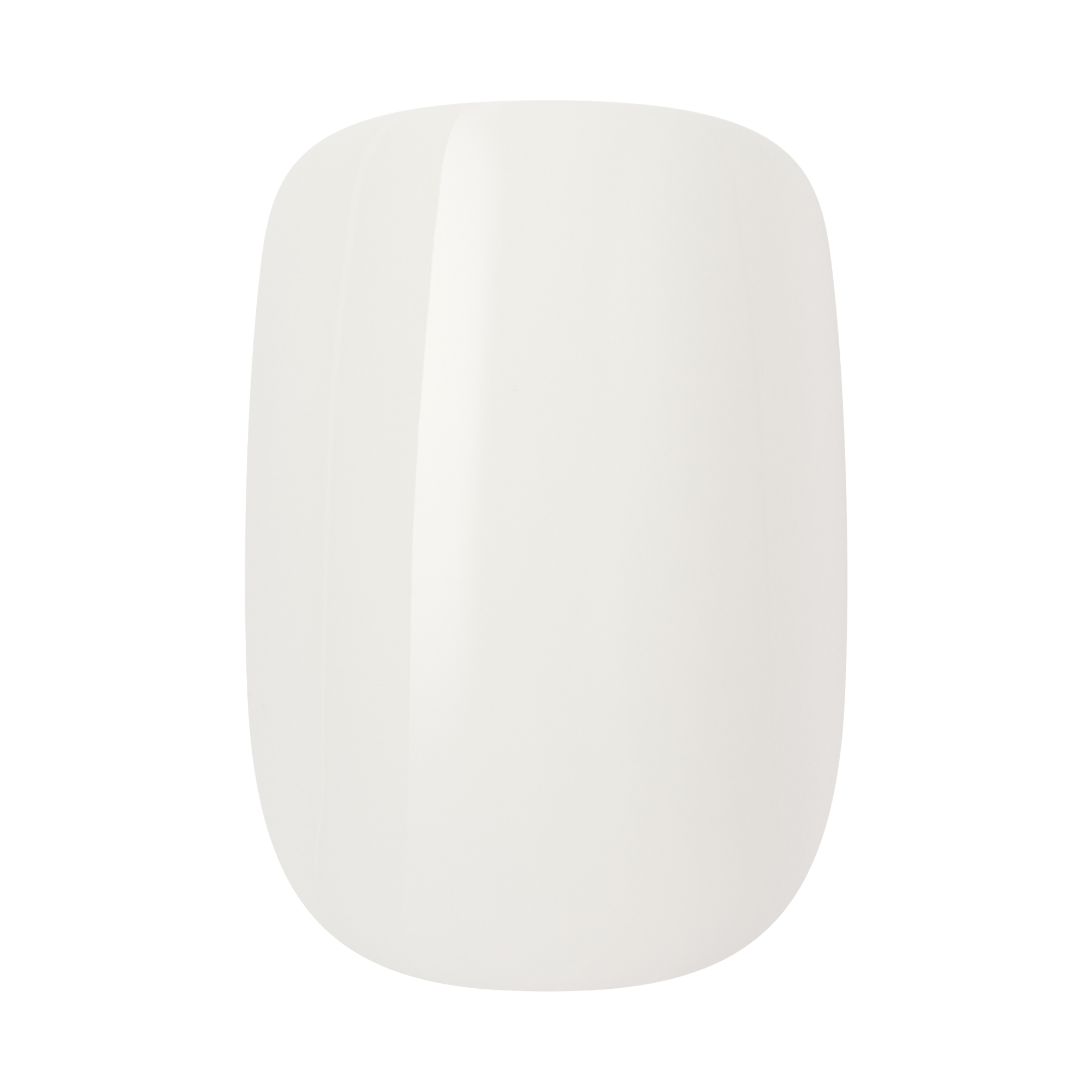 White rounded rectangle nail polish swatch on light background