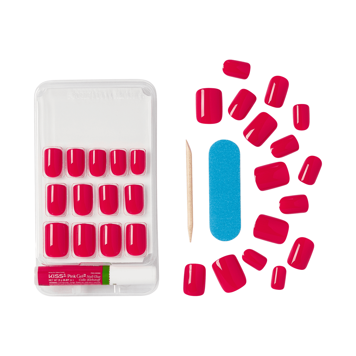 KISS Salon Color Press On Glue Nails - Truthful