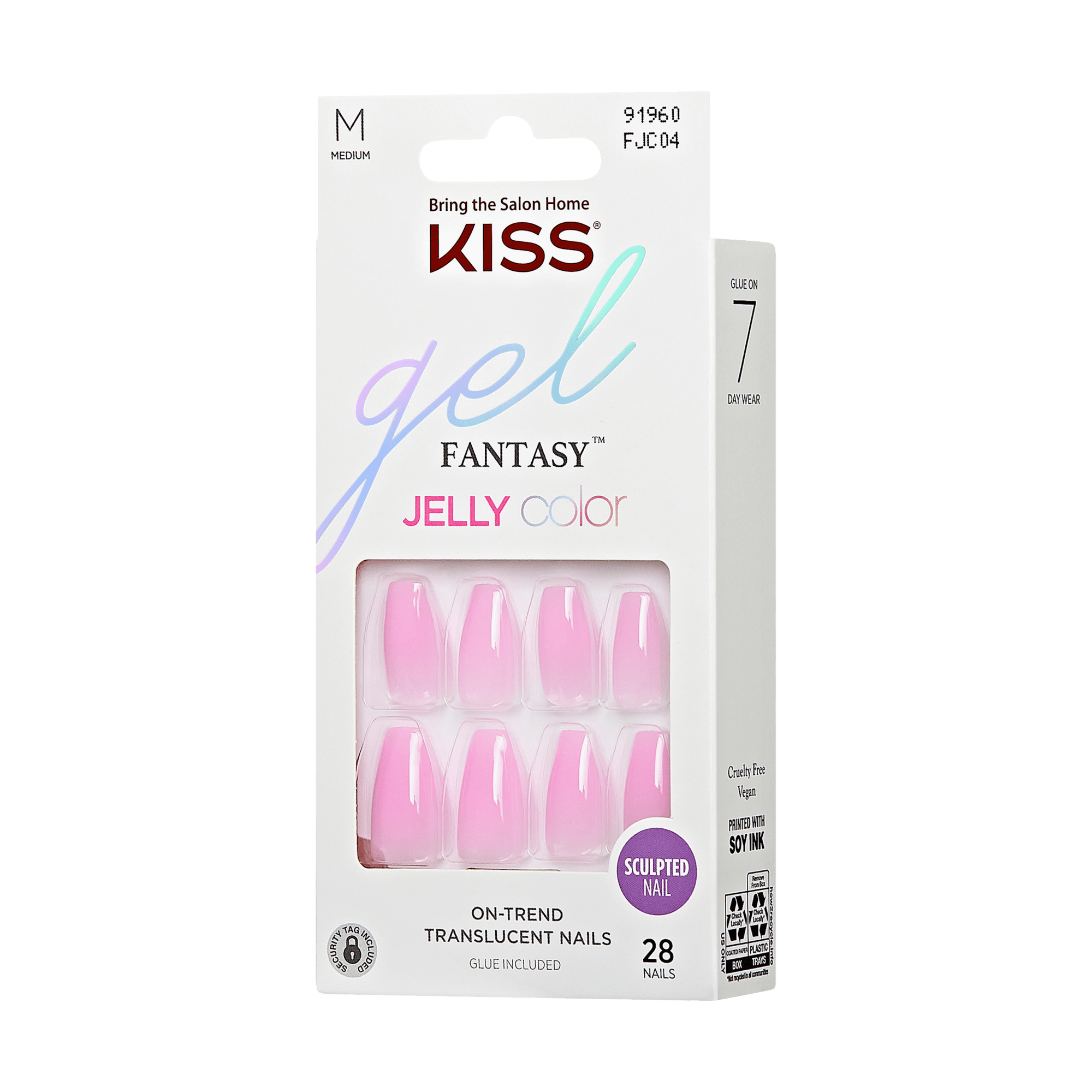 KISS Gel Fantasy Jelly Color Press On Glue Nails - Jelly Case