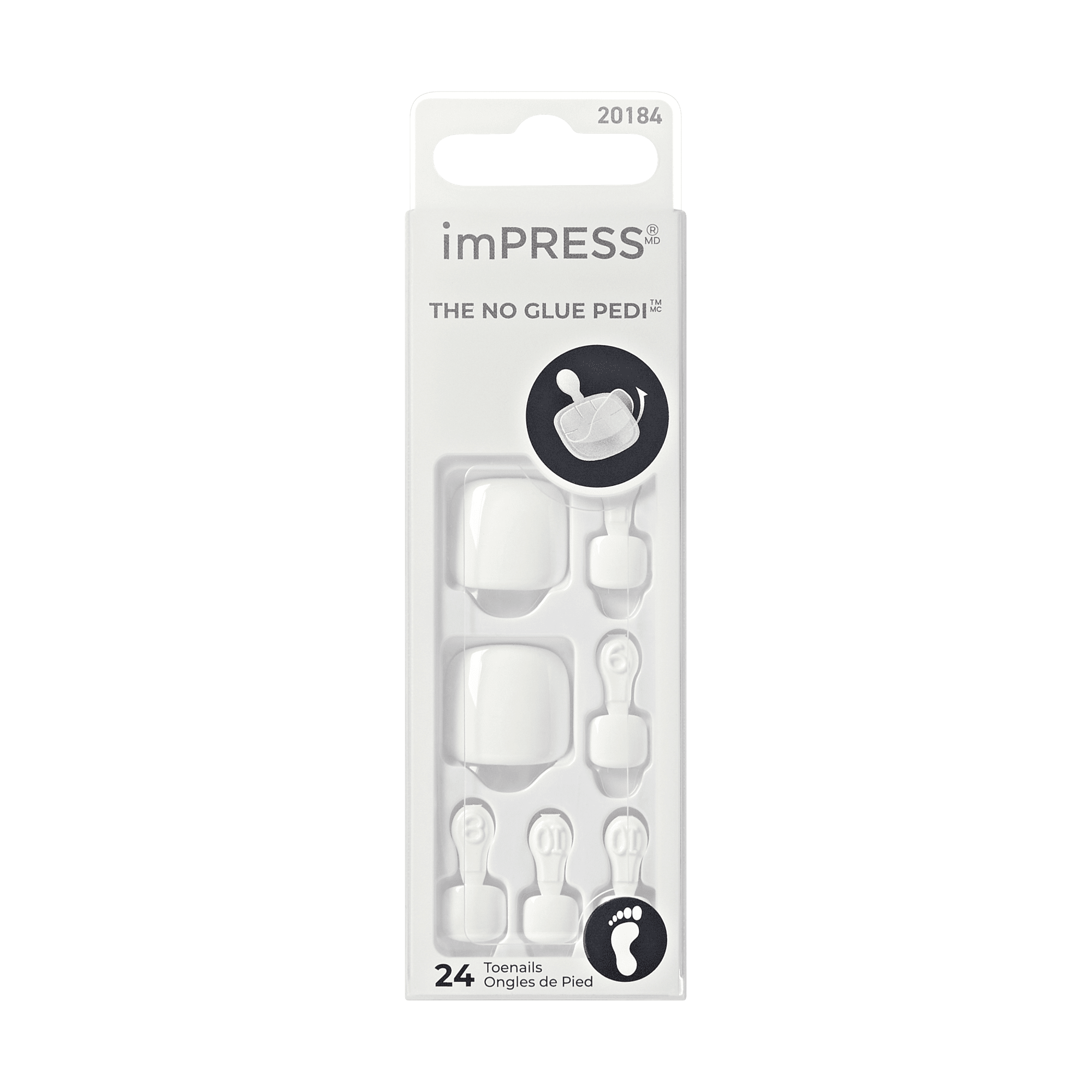 imPRESS Color Press On Pedicure - Simply White