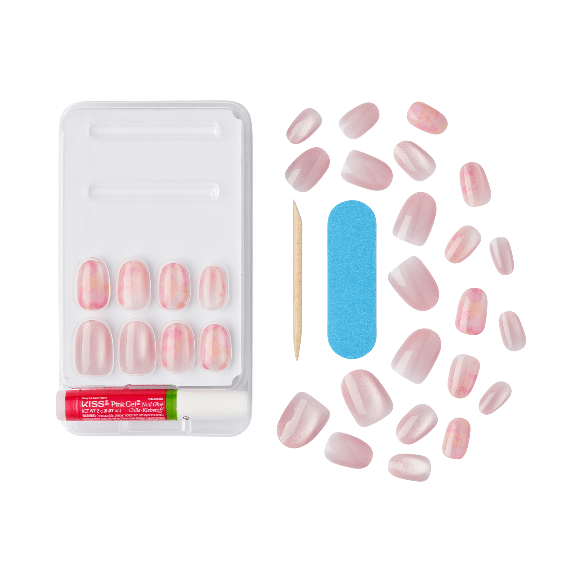 KISS Nail Drip Press On Glue Nails - Americano Drip