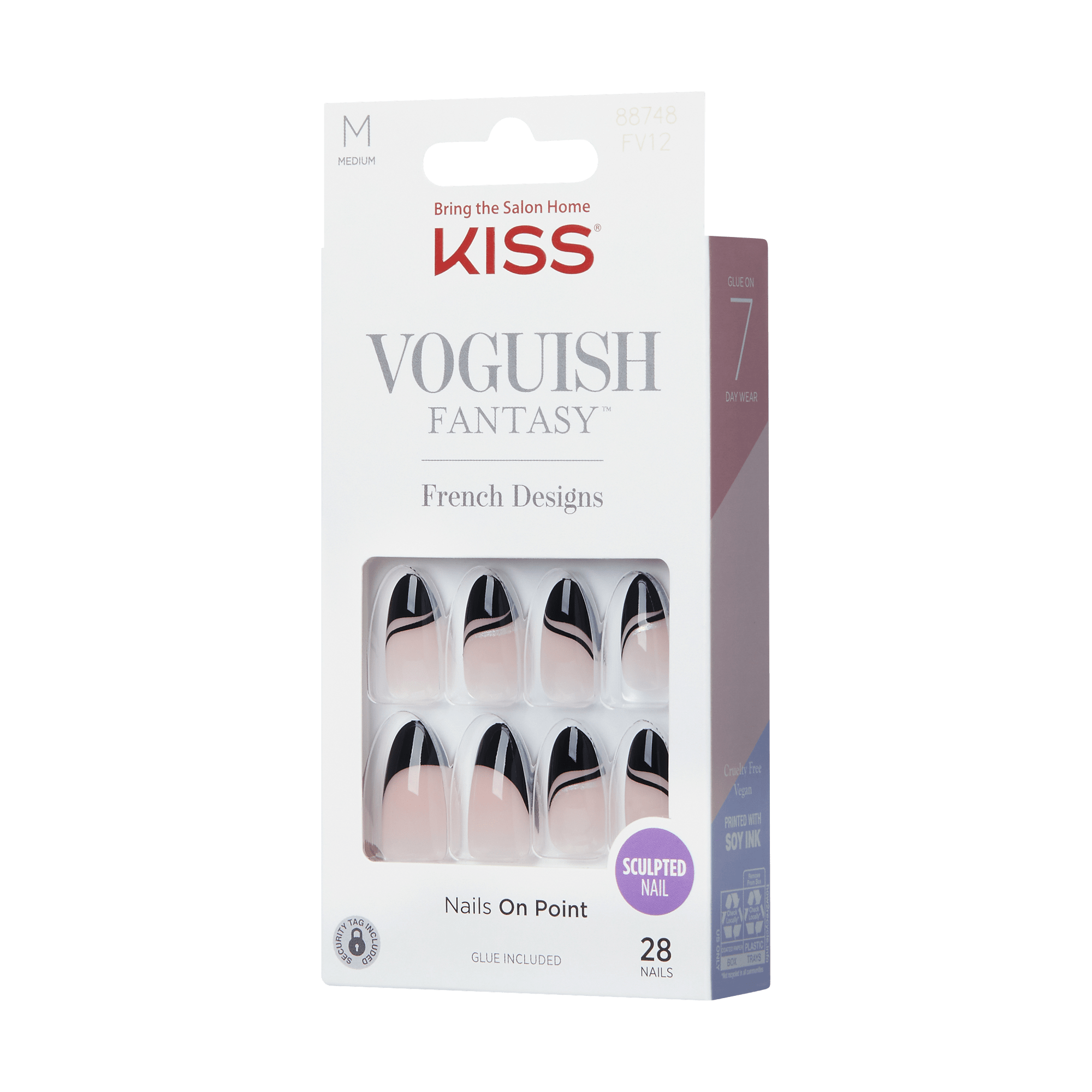 Kiss Voguish Fantasy French Designs Press On Glue Nails - Magnifique