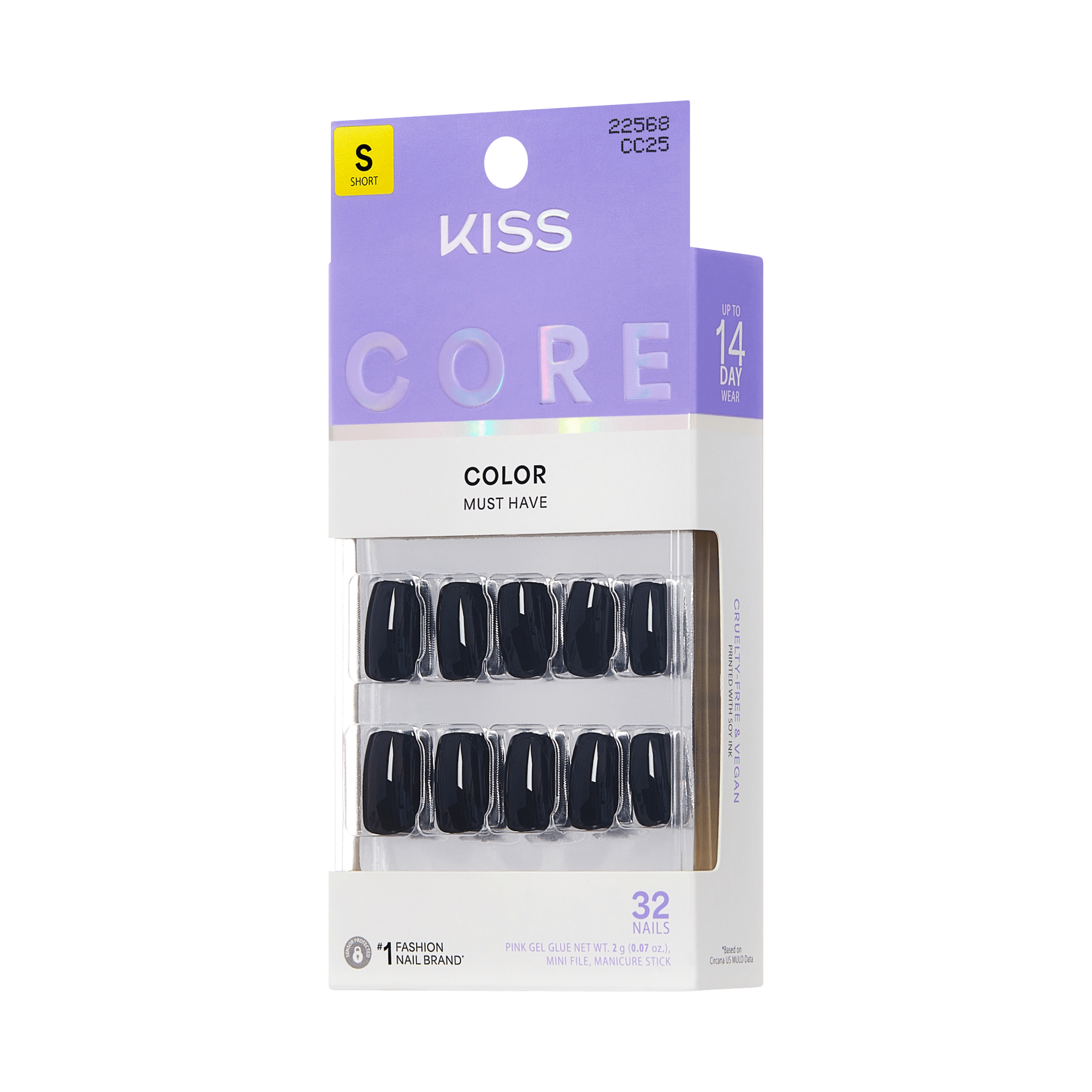 KISS CORE Color Press On Glue Nails - Photogenic