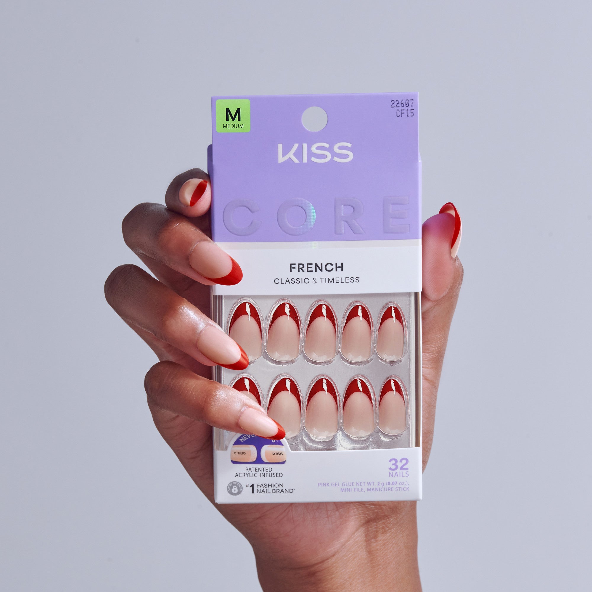 KISS CORE French Press On Glue Nails – Optimistic