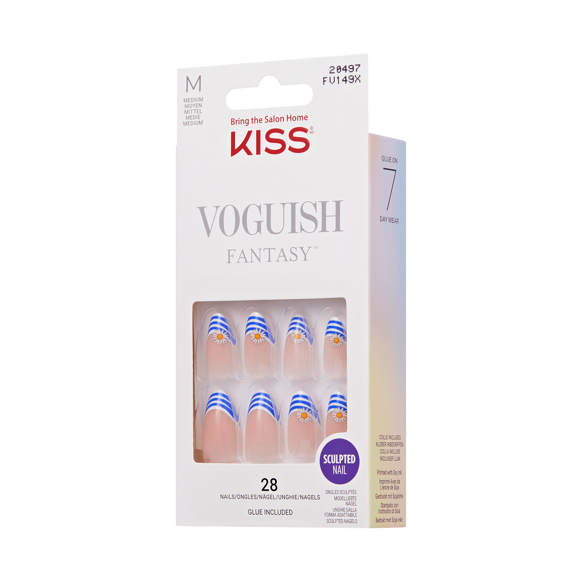 KISS Voguish Fantasy Press On Glue Nails - Back In Style