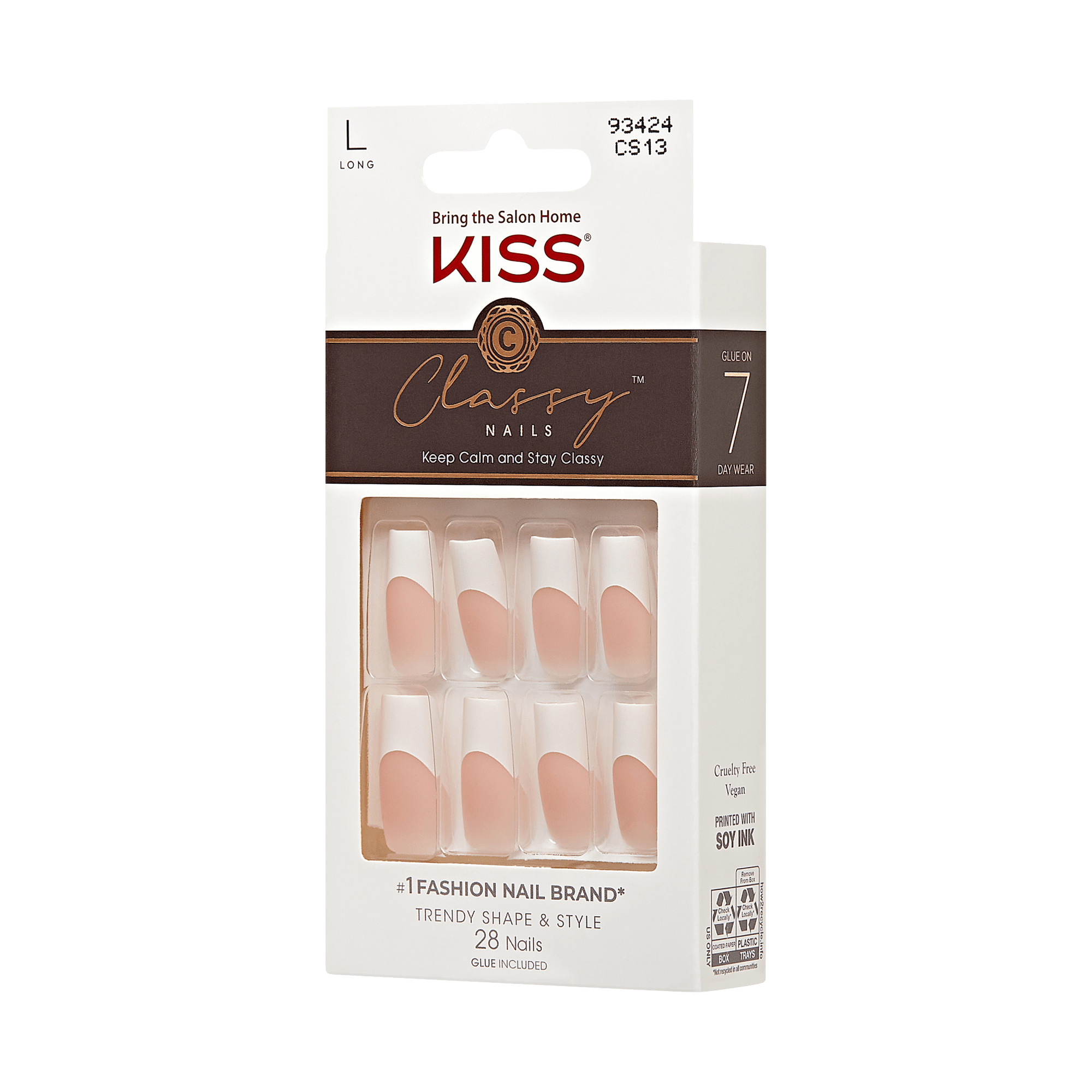KISS Classy Press On Glue Nails - Movin&
