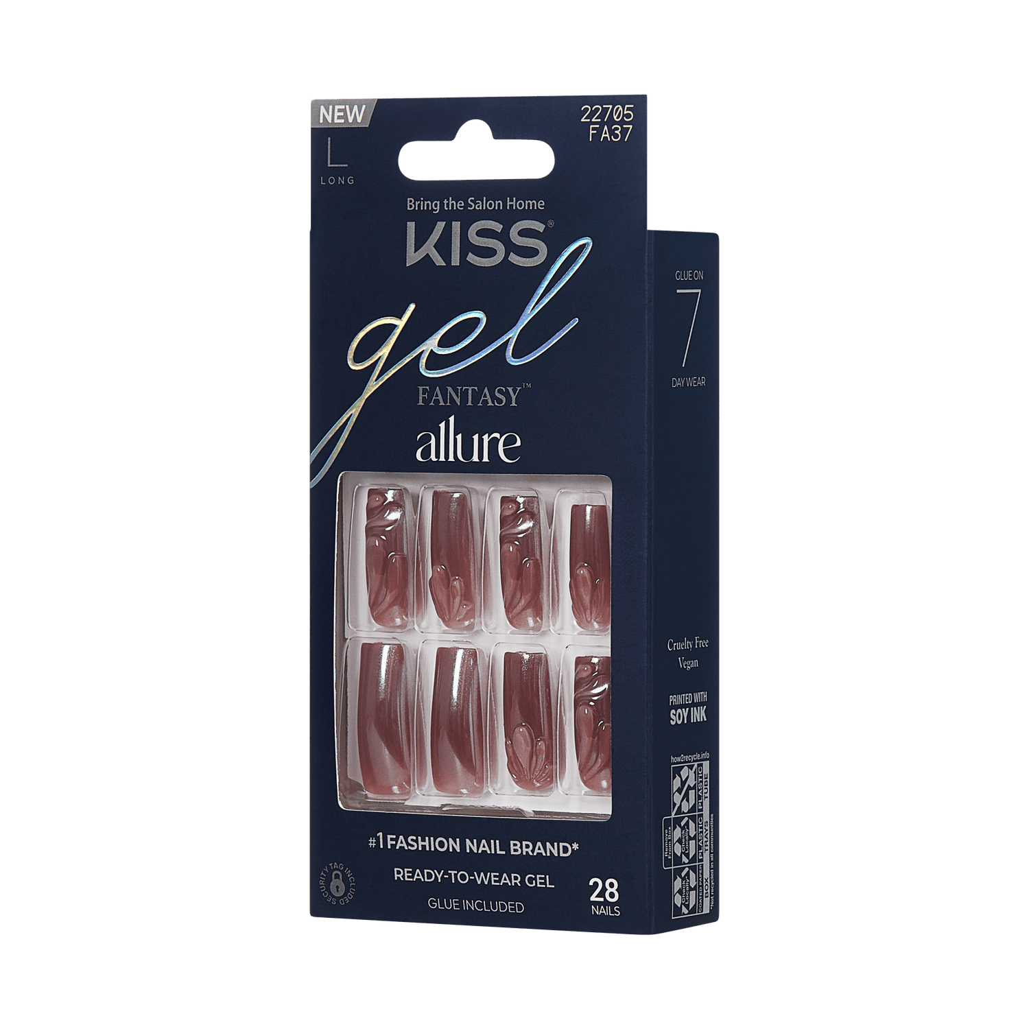 KISS Gel Fantasy Allure Press On Glue Nails - Melody of Us
