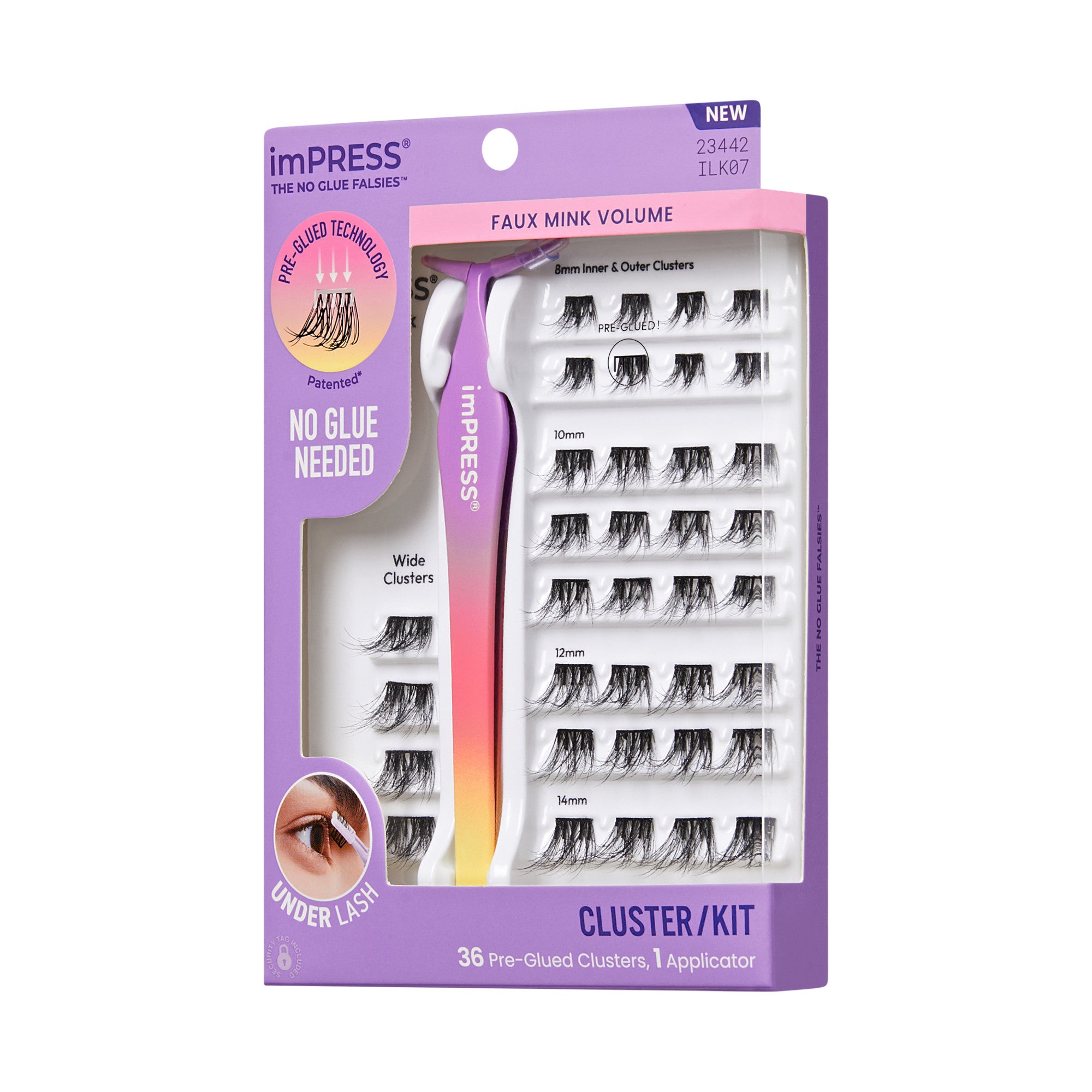 imPRESS Falsies Pre-Glued Lash Clusters Kit - Faux Mink Volume
