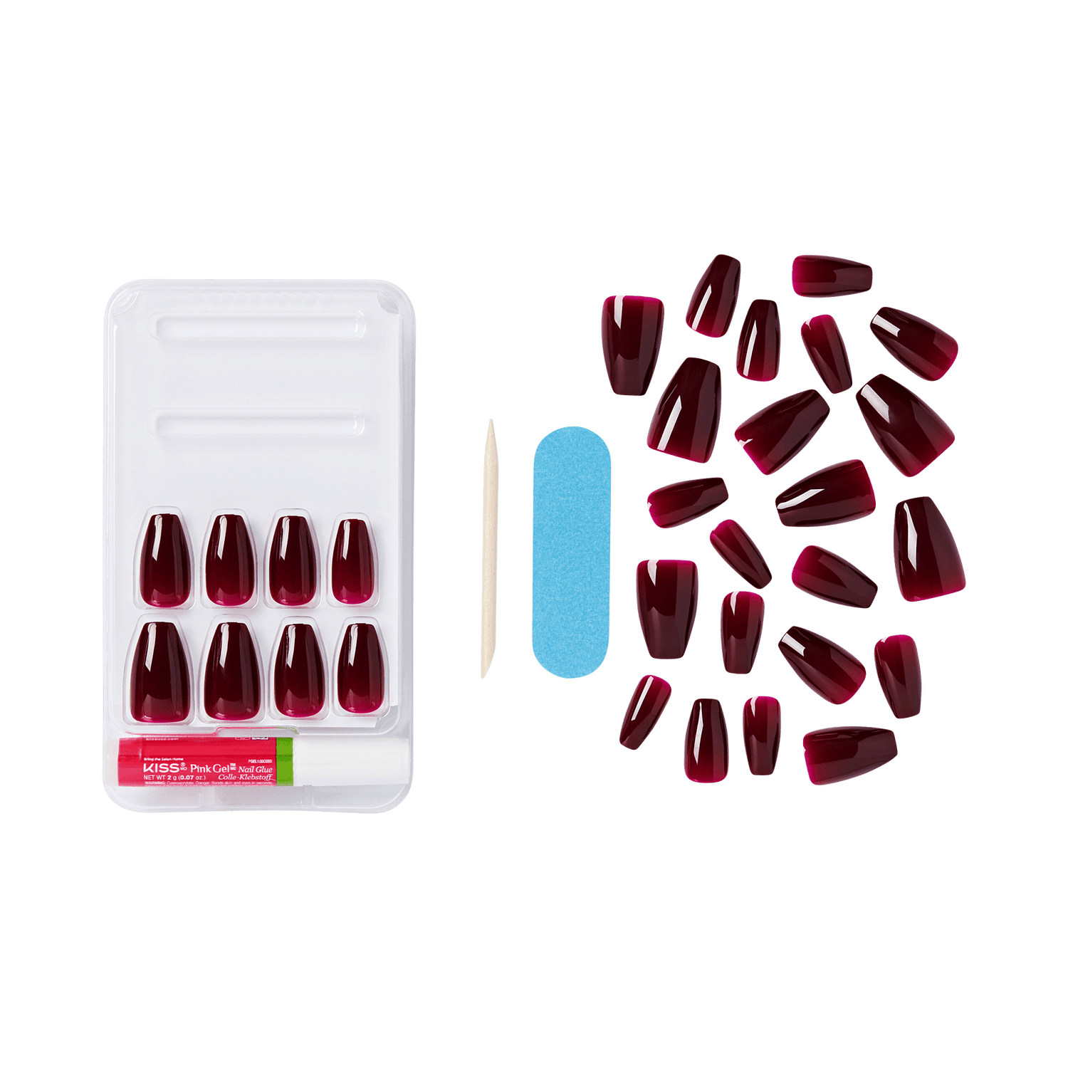 KISS Salon Color Press On Glue Nails - Spotted