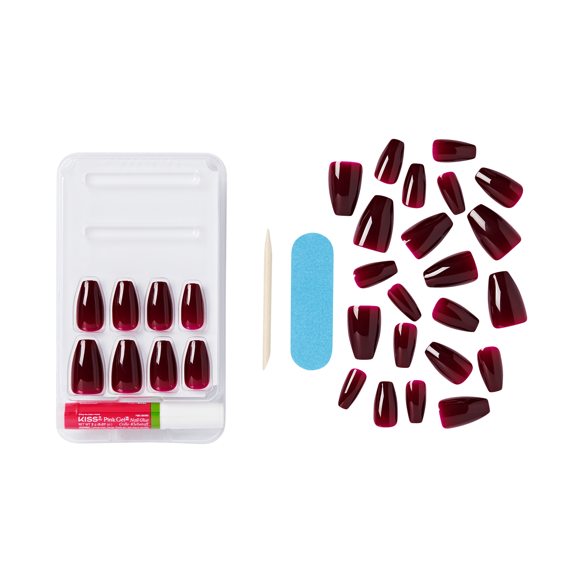 KISS Salon Color Press On Glue Nails - Spotted