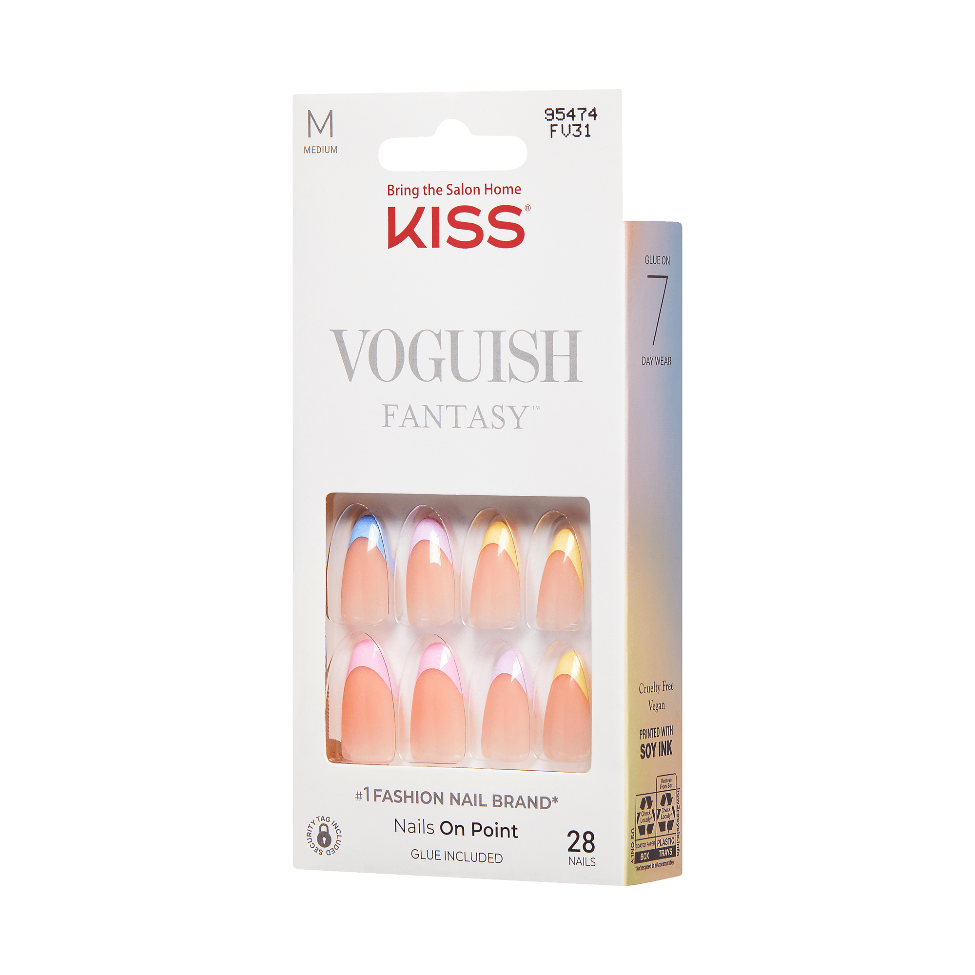 KISS Voguish Fantasy Press On Glue Nails - Sugar Spin