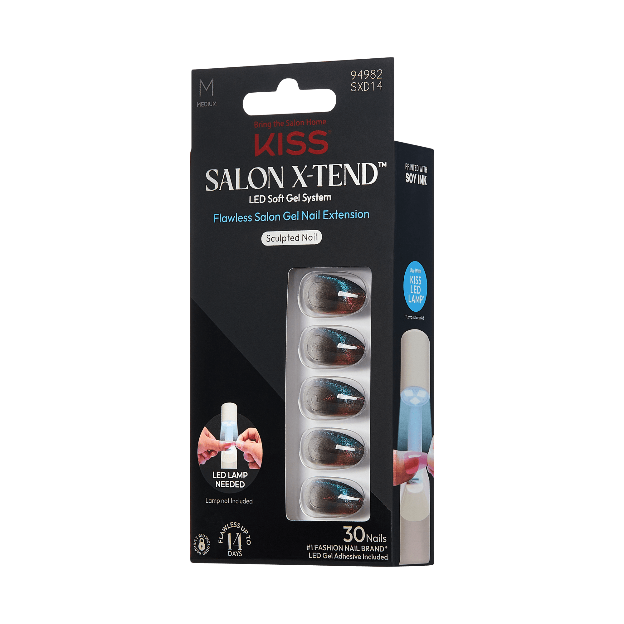 KISS Salon X-tend Design Press On Gel Nails - Again