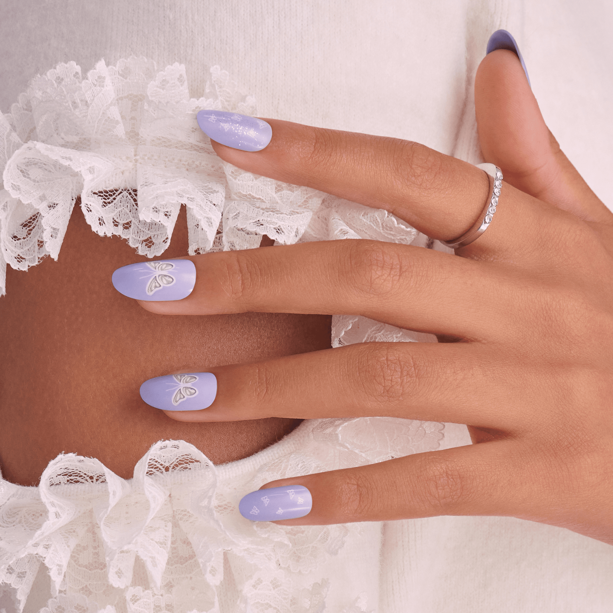 KISS Gel Fantasy Allure Press On Glue Nails - Waves