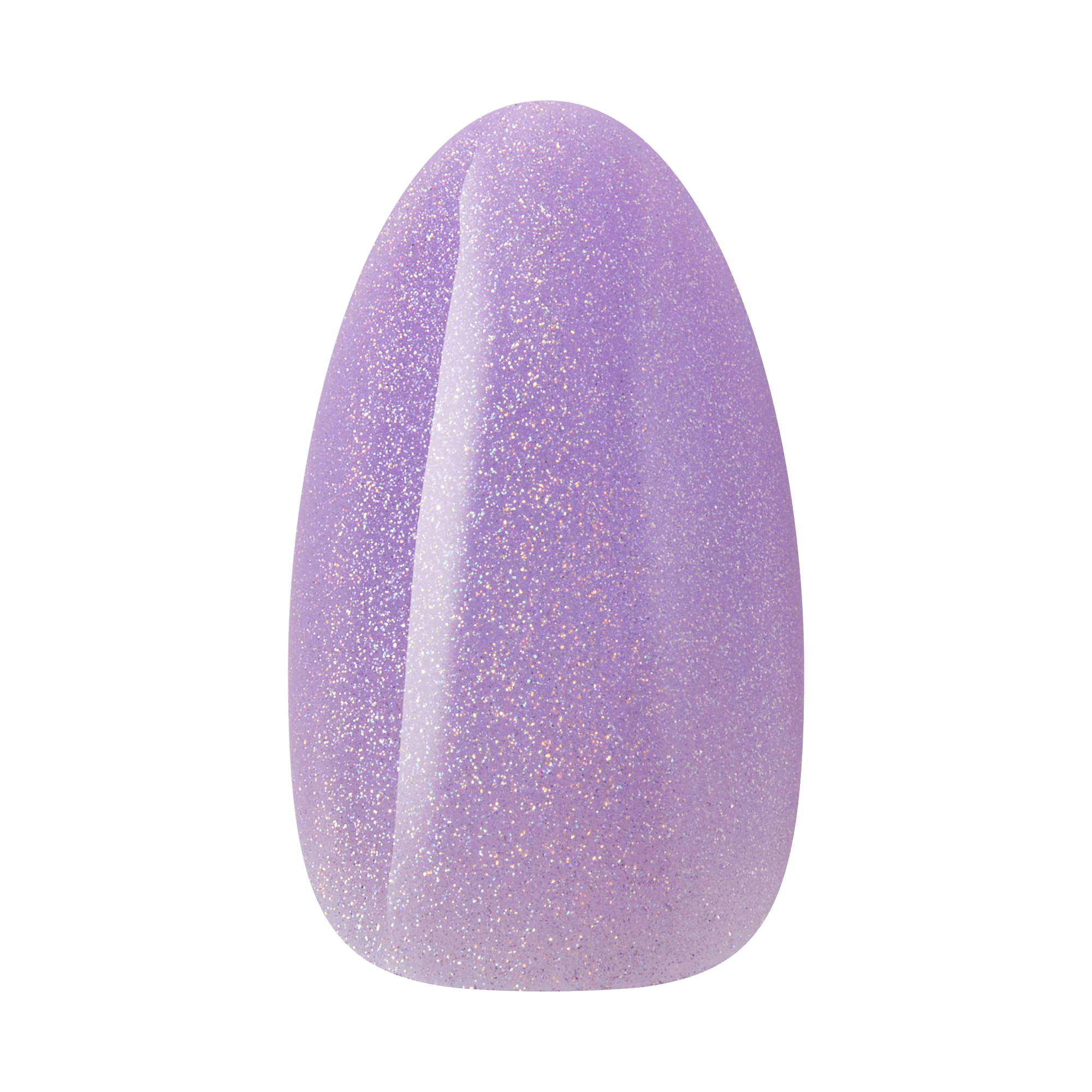 Lavender glitter gel manicure nail polish swatch