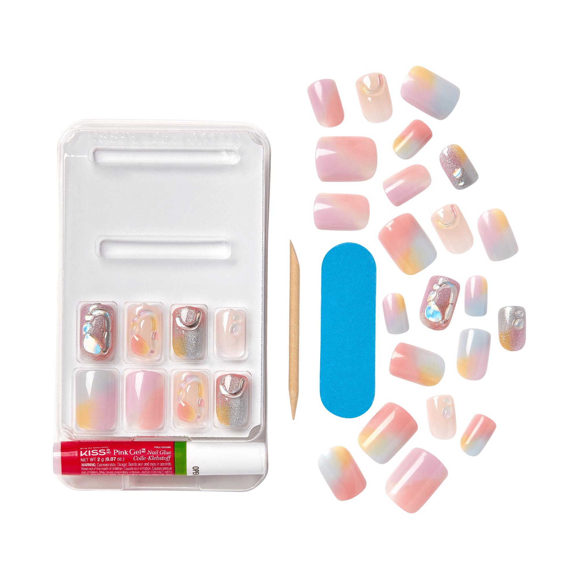 KISS Nail Drip Press On Glue Nails - Drip Drip Drip