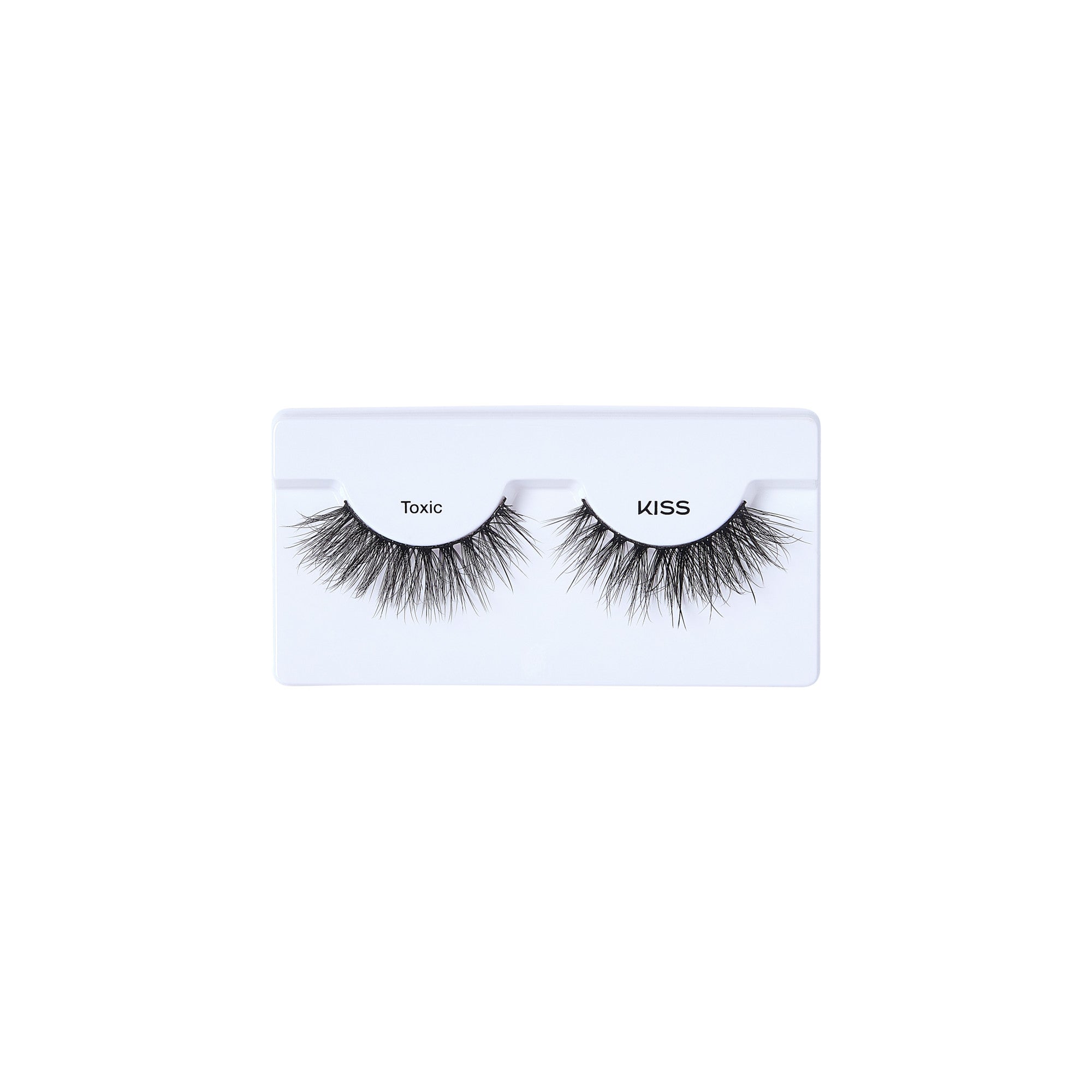 KISS Toxic false eyelashes on light blue packaging strip