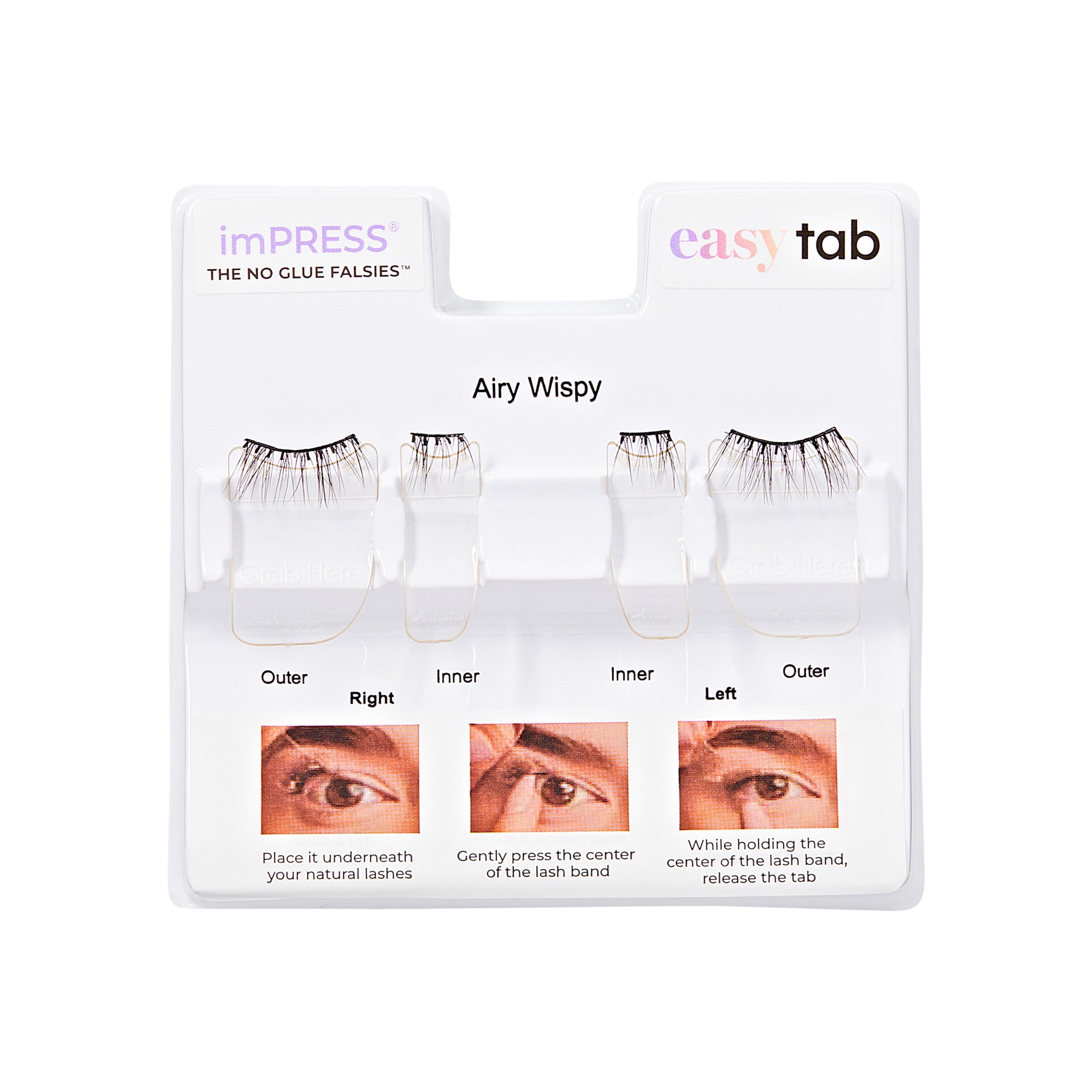 imPRESS Falsies easy tab Self Adhesive Eyelashes– Airy Wispy