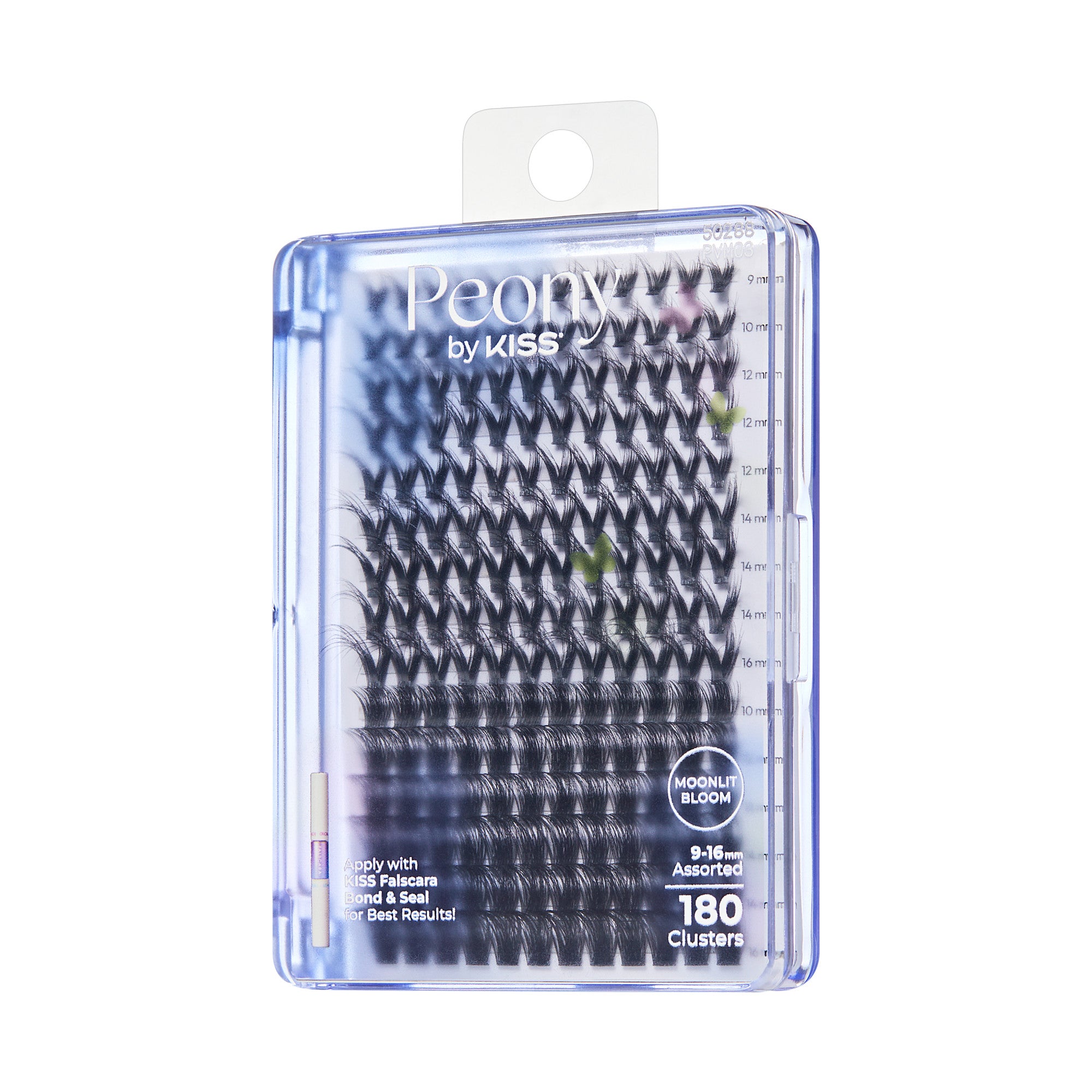 KISS Peony False Eyelashes, Lash Extension Kit, 180 Lash Clusters - Moonlit Bloom