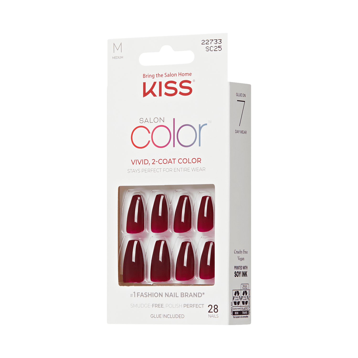 KISS Salon Color Press On Glue Nails - Spotted