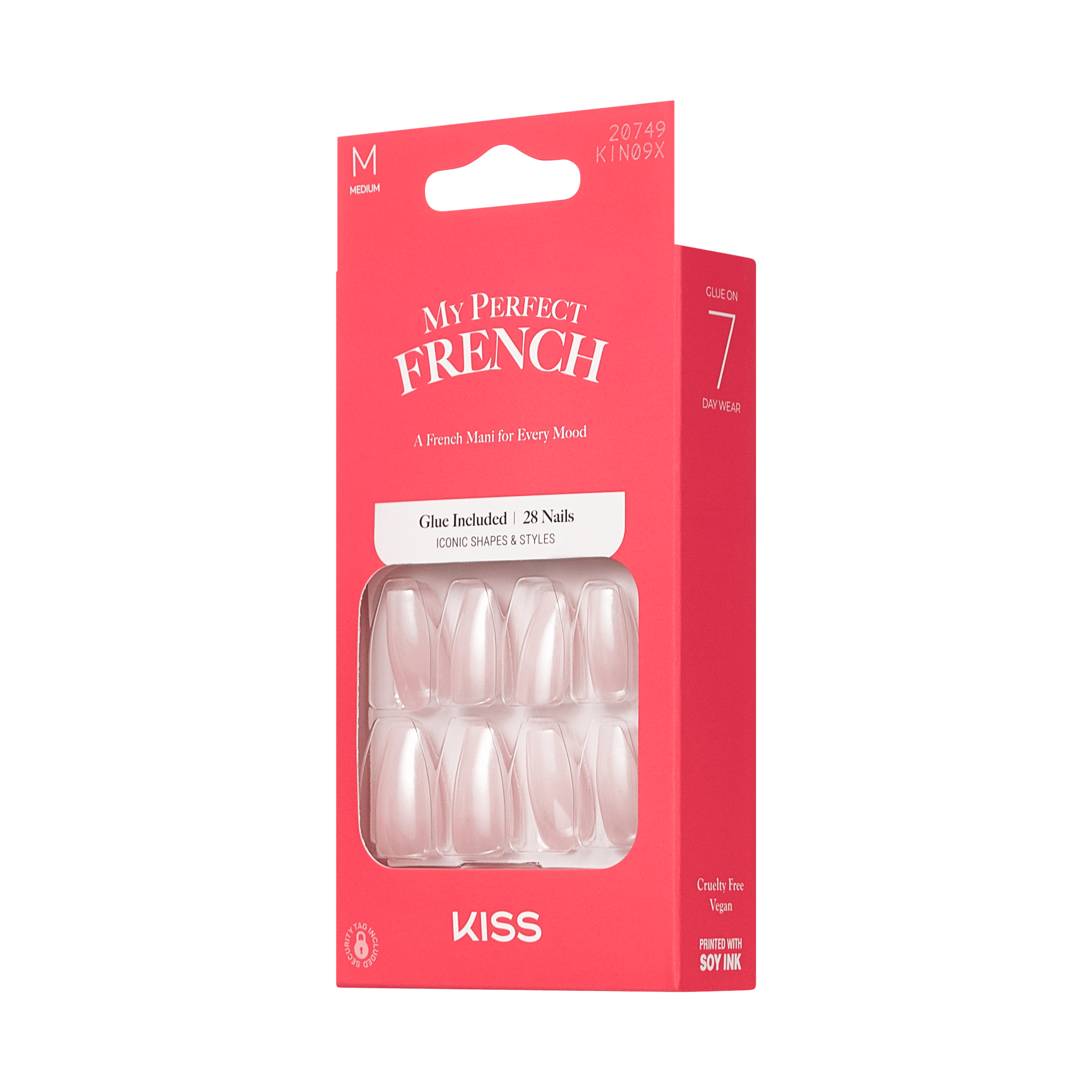 KISS My Perfect French Press On Glue Nails - Breeze On