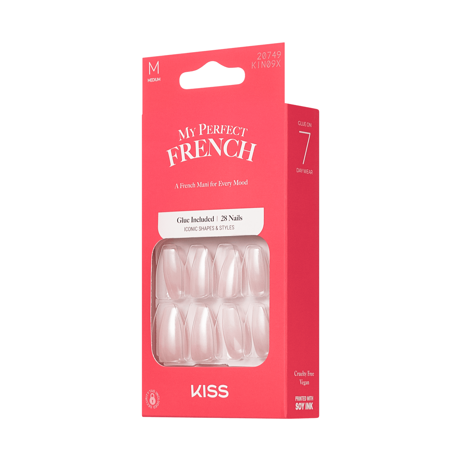 KISS My Perfect French Press On Glue Nails - Breeze On