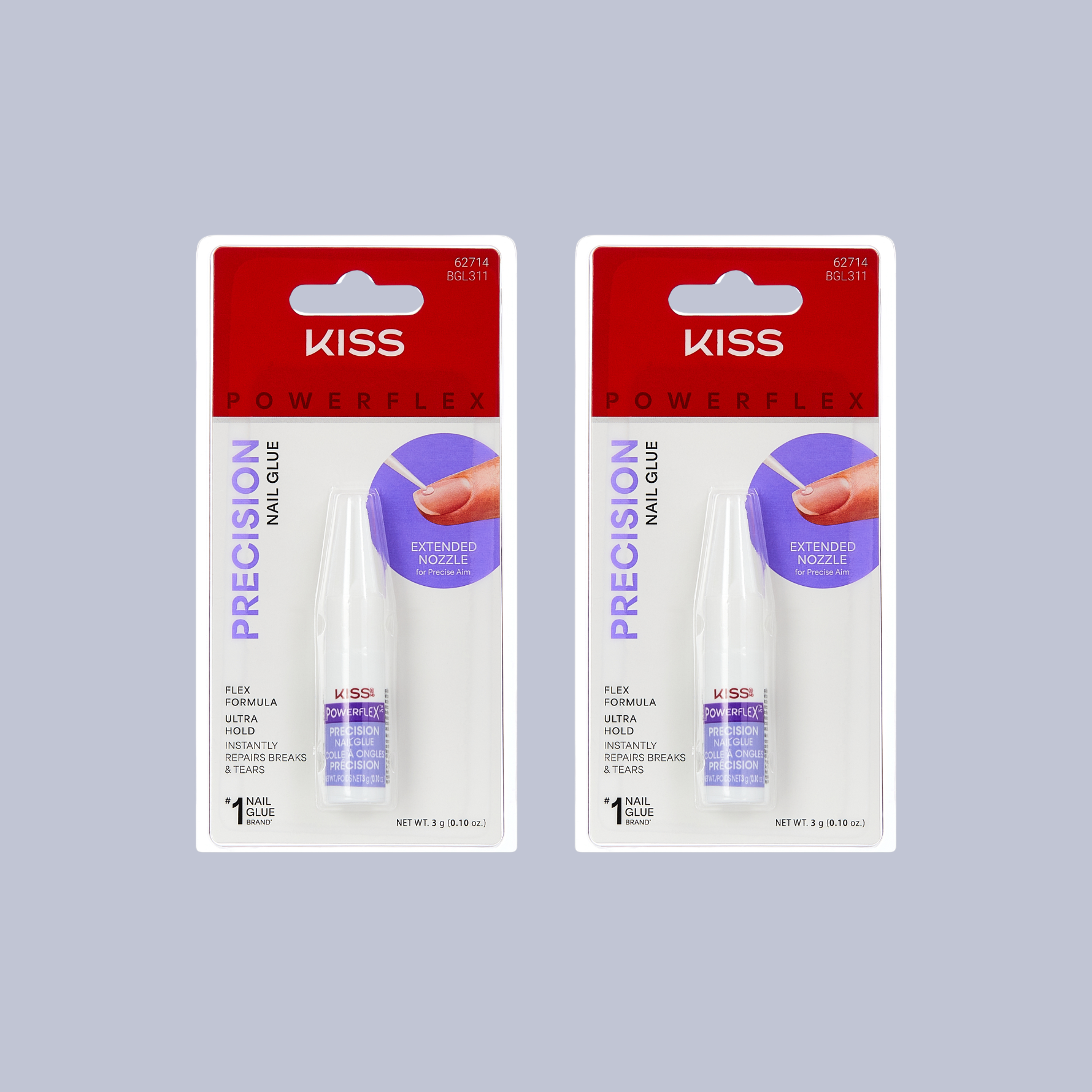 KISS PowerFlex Precision Nail Glue 2-Pack