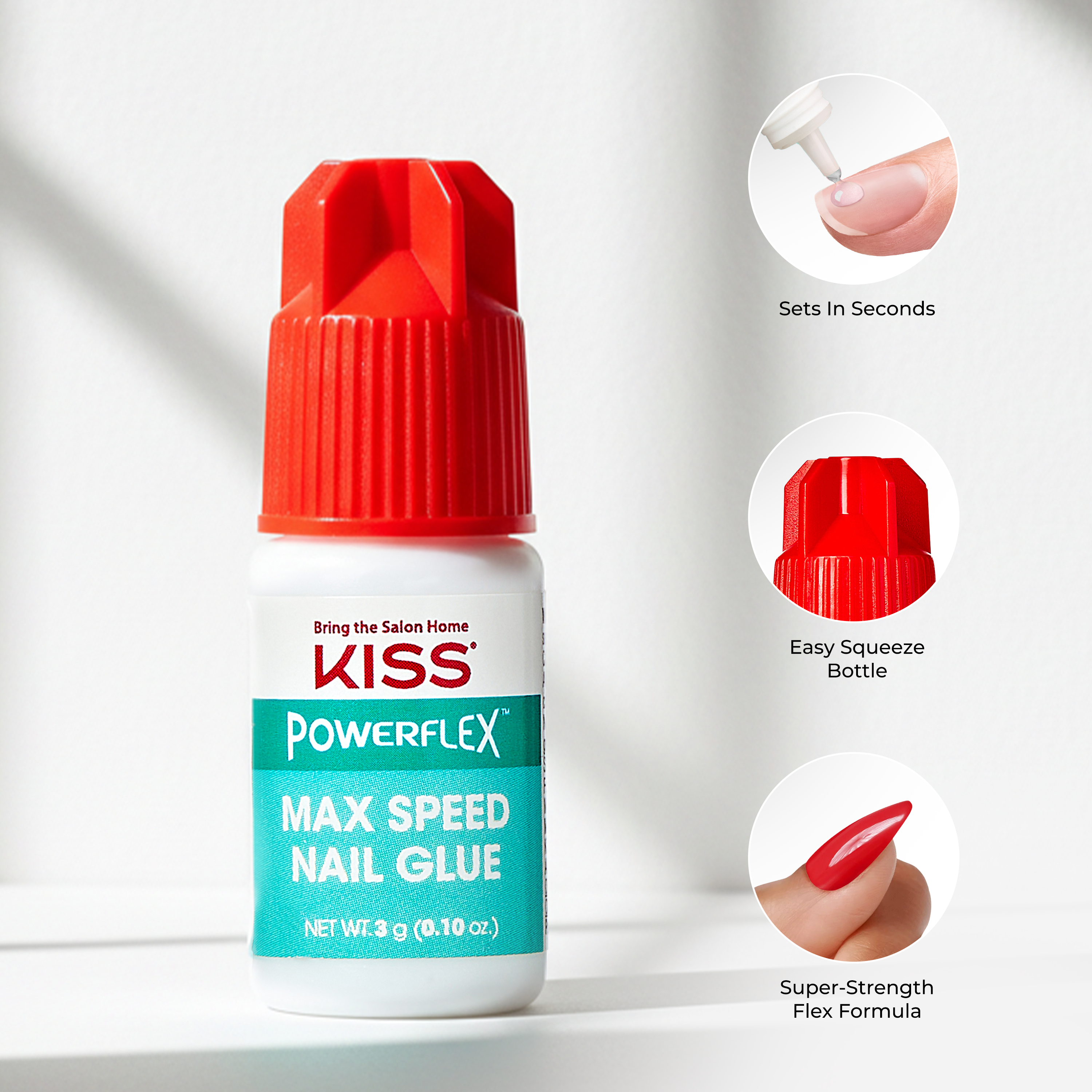 Kiss PowerFlex Maximum Speed Nail Glue 3-Pack