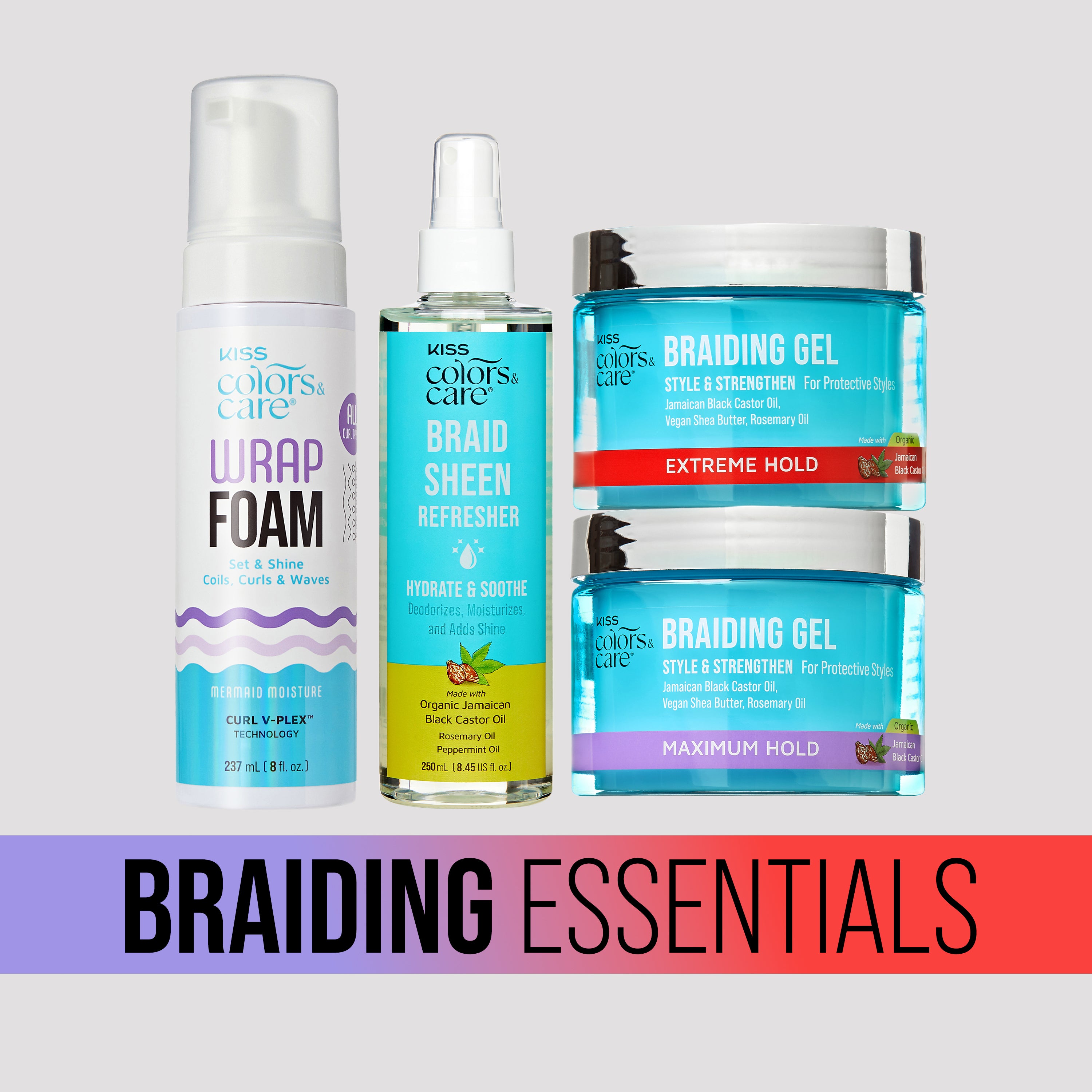 Kiss Colors & Care Ultimate Braiding Essentials Bundle