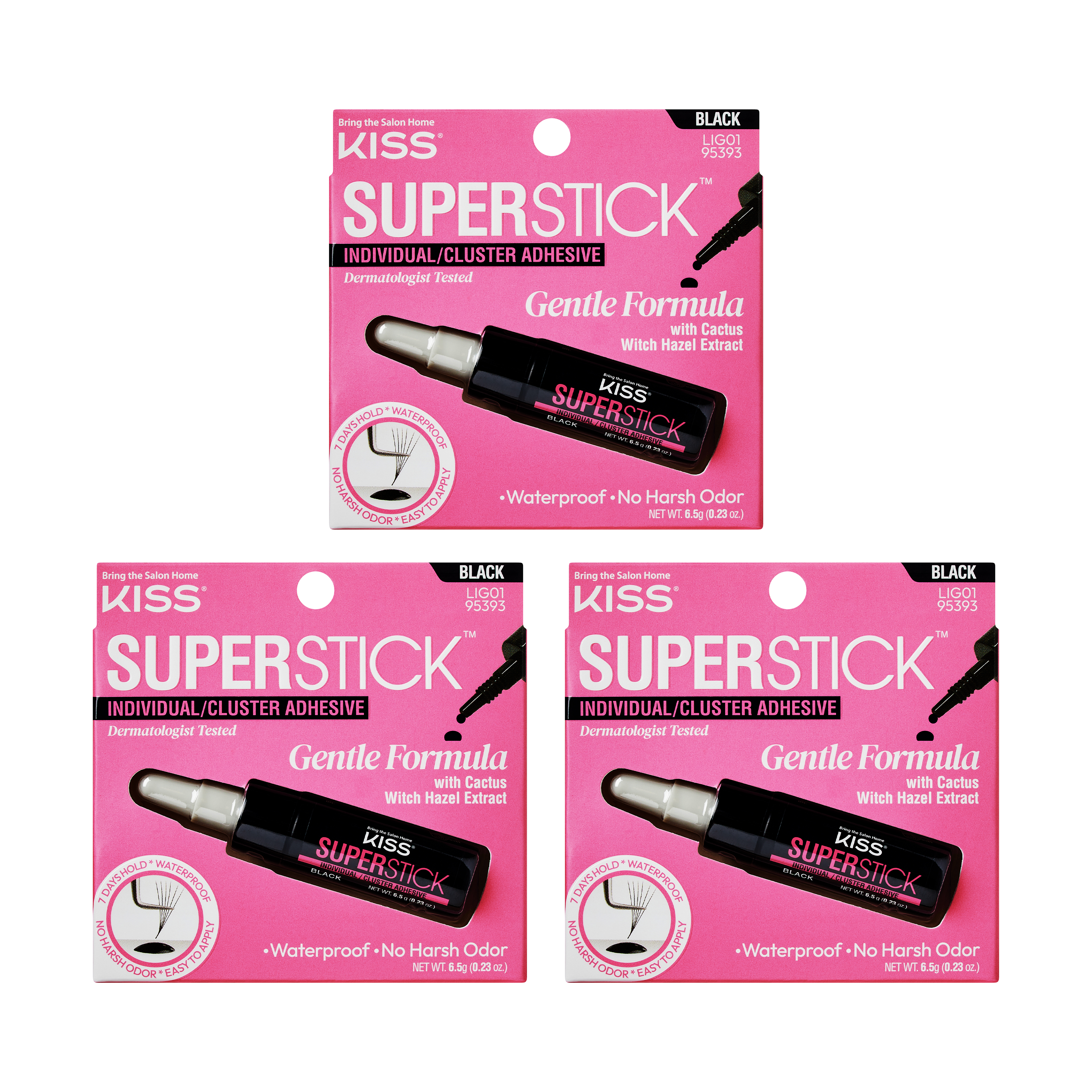 Kiss SuperStick Lash Cluster Adhesive - Black 3- Pack