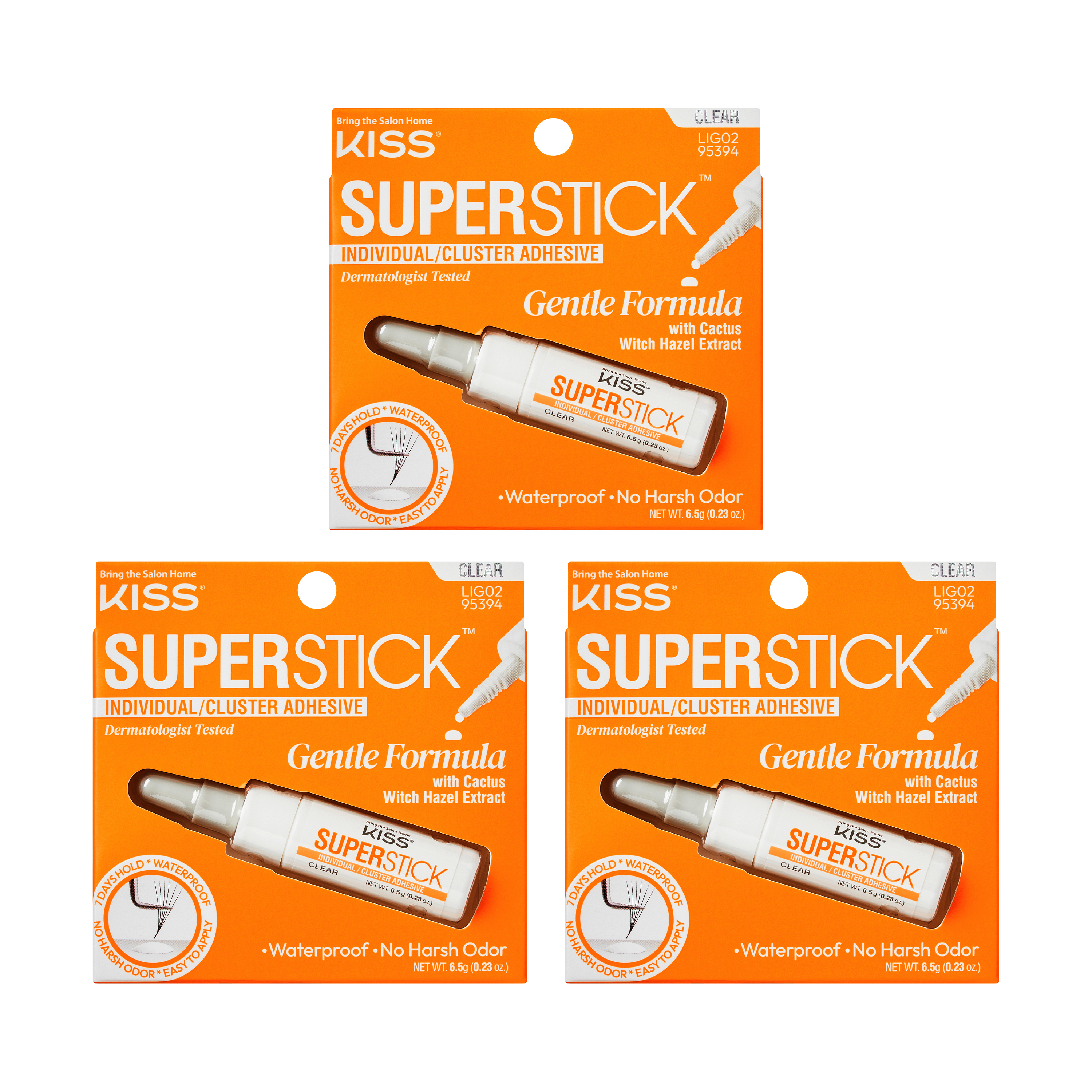 Kiss SuperStick Lash Cluster Adhesive - Clear 3-Pack