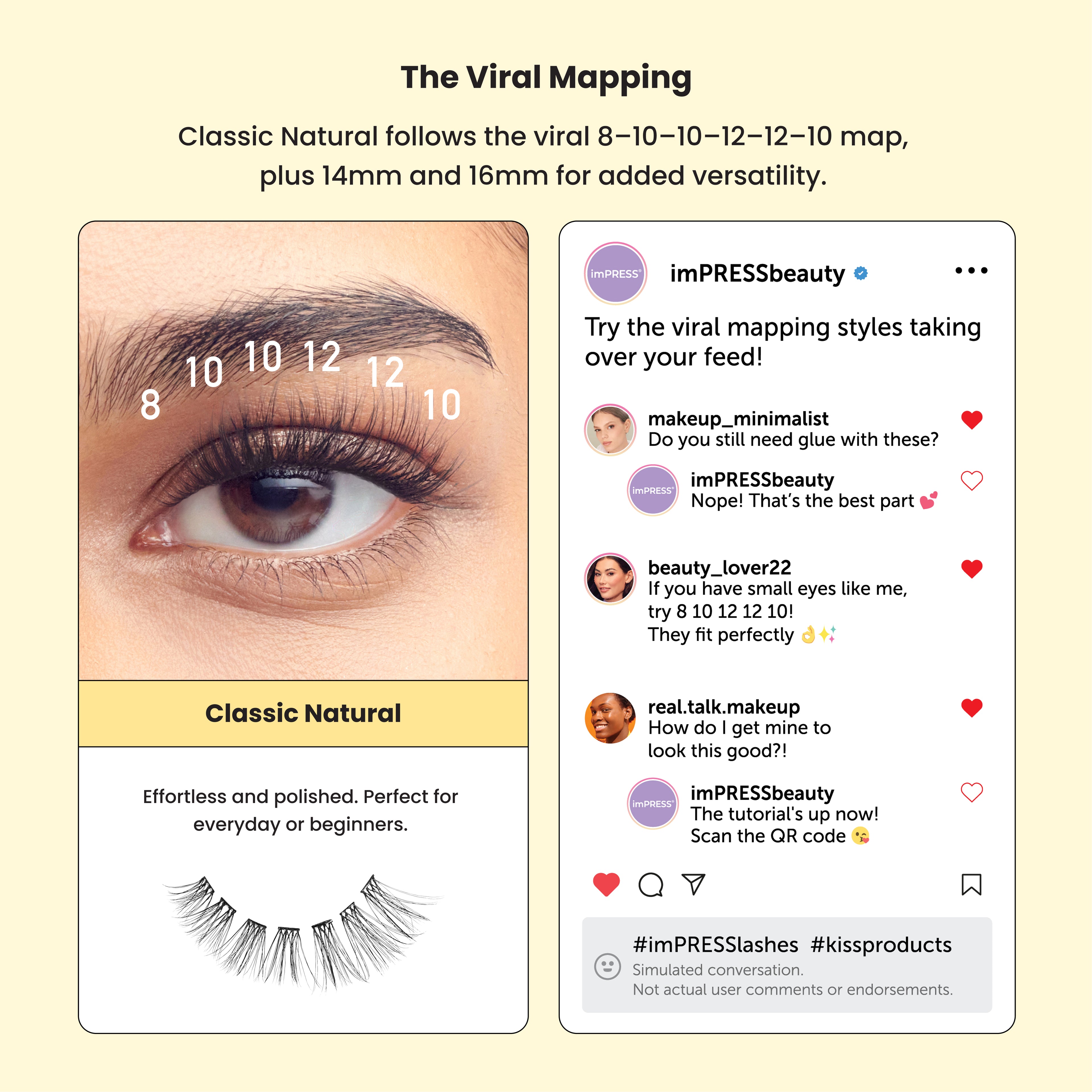 imPRESS Falsies Pre-Glued Individual Lashes Multipack - Classic Natural