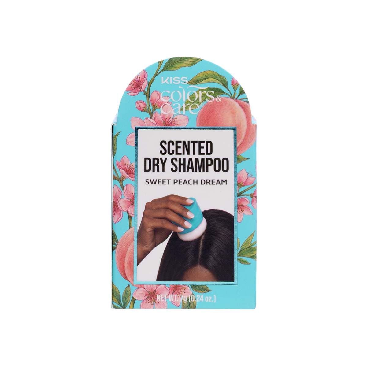 Kiss Colors & Care Dry Shampoo Powder, Sweet Peach Dream | 7g (0.24 US fl. oz), Scented Dry Shampoo, Hair Care