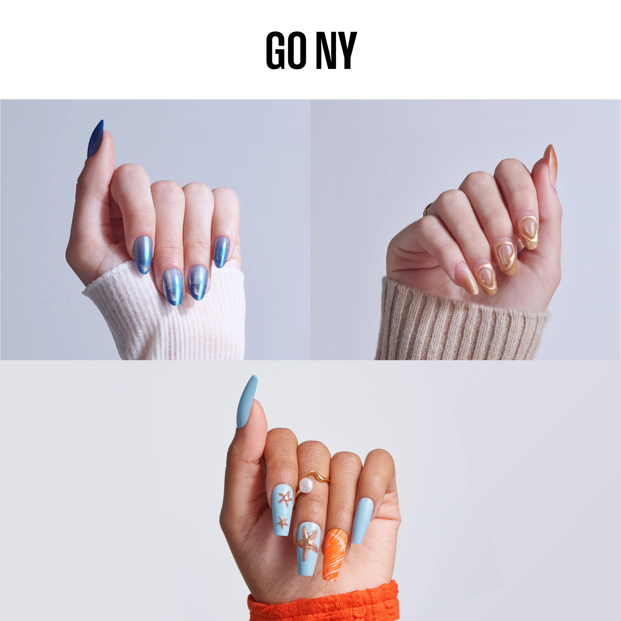Kiss Press On Glue Nails Bundle - Go NY