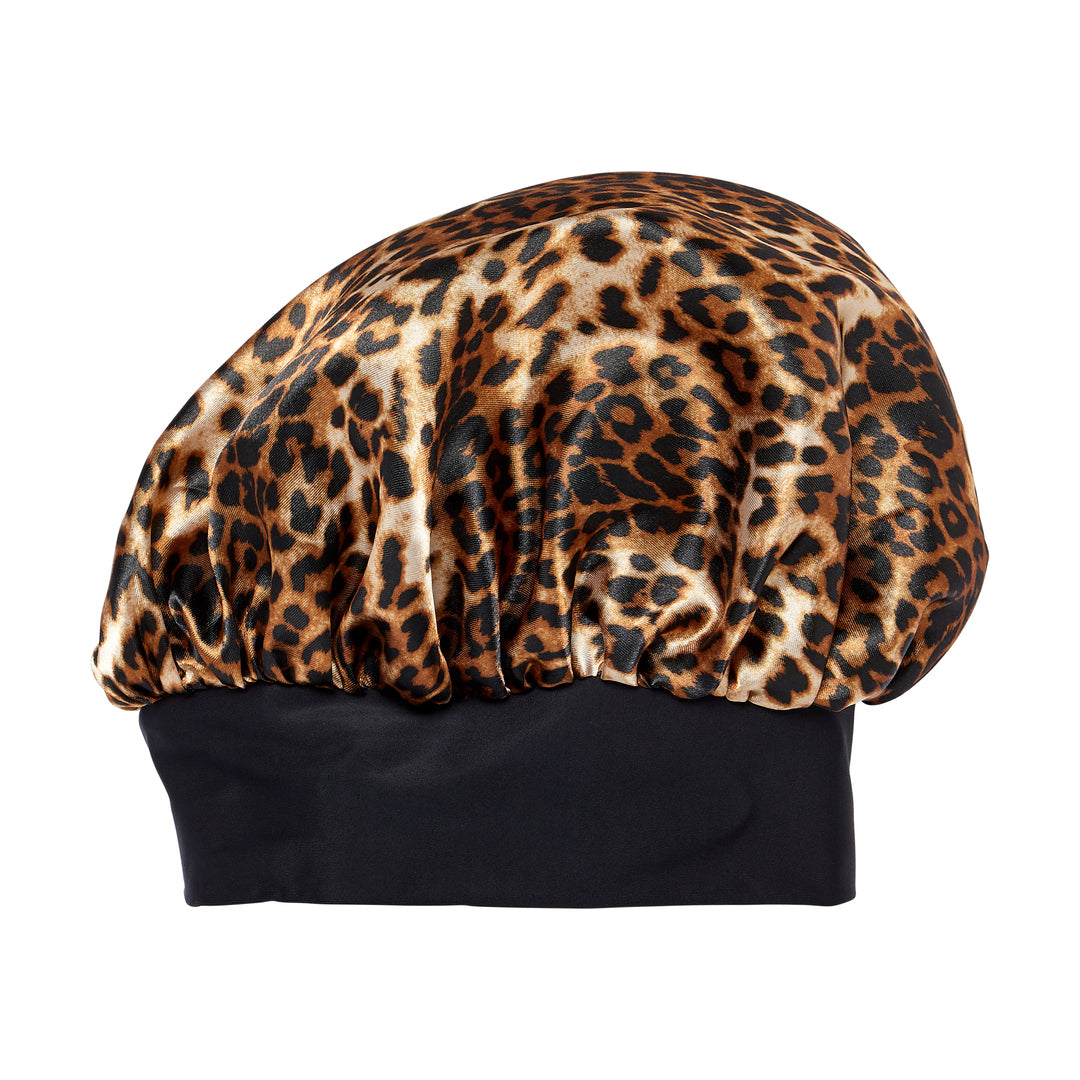 KISS Colors & Care Silky Satin Double Wear Cap, XL, Leopard