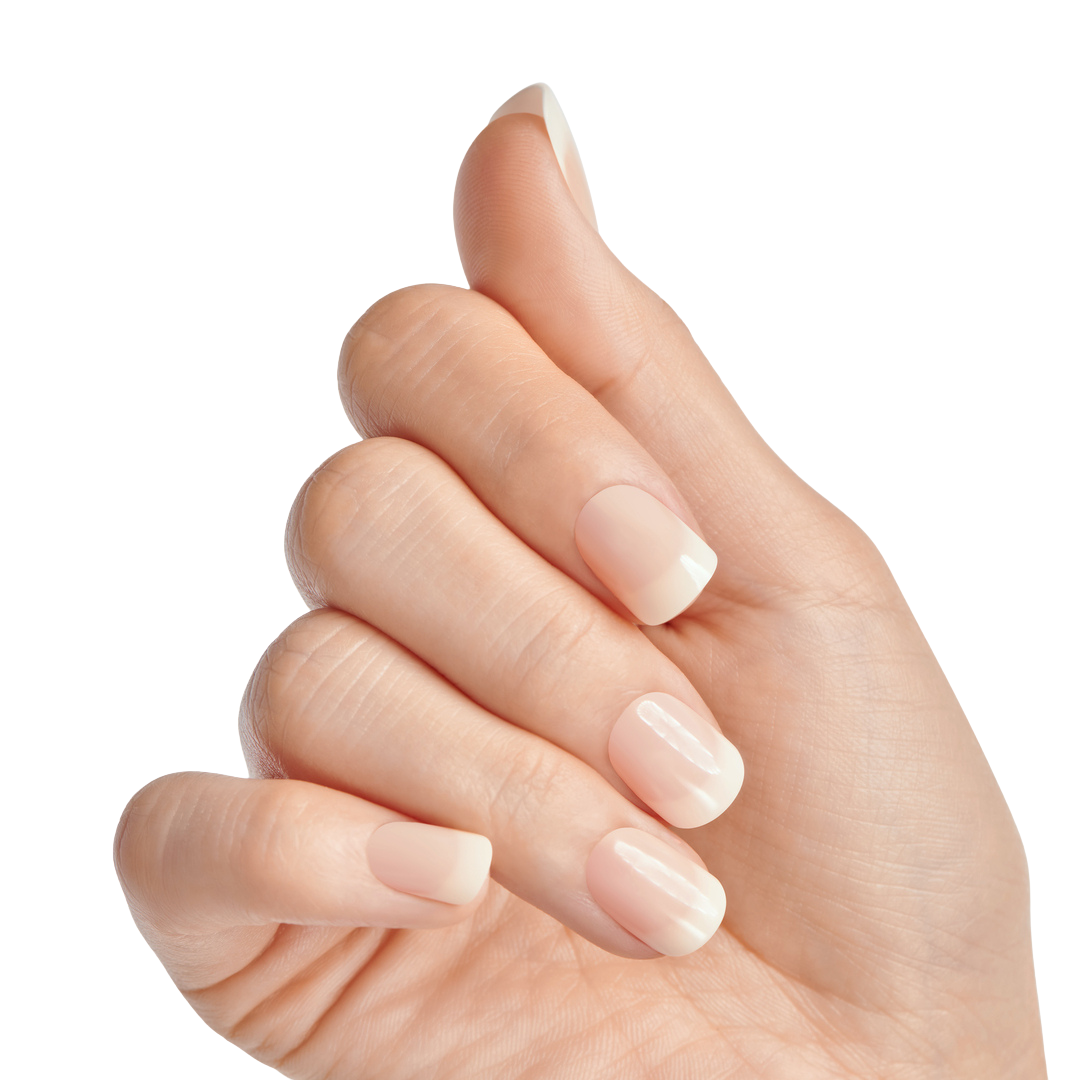 KISS Salon Acrylic French Nude Press On Glue Nails - Breathtaking