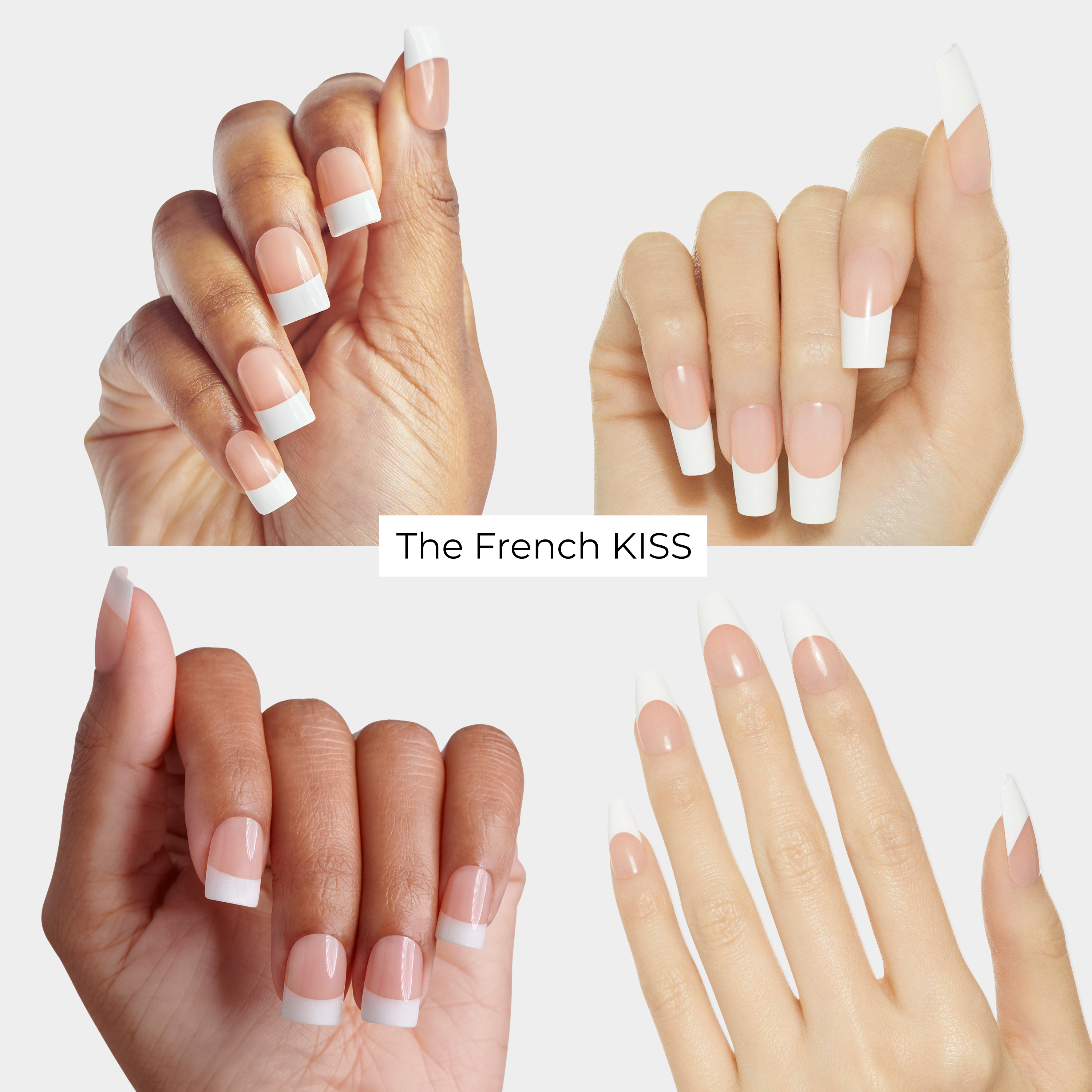 KISS Press On Glue Nails Bundle - The French KISS