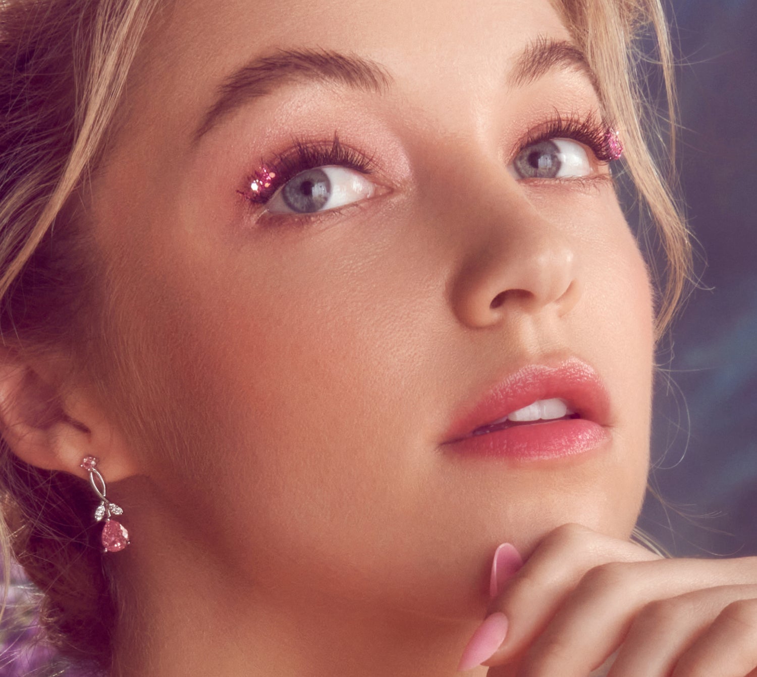 Woman modeling Wicked X Falscara Lash Extensions